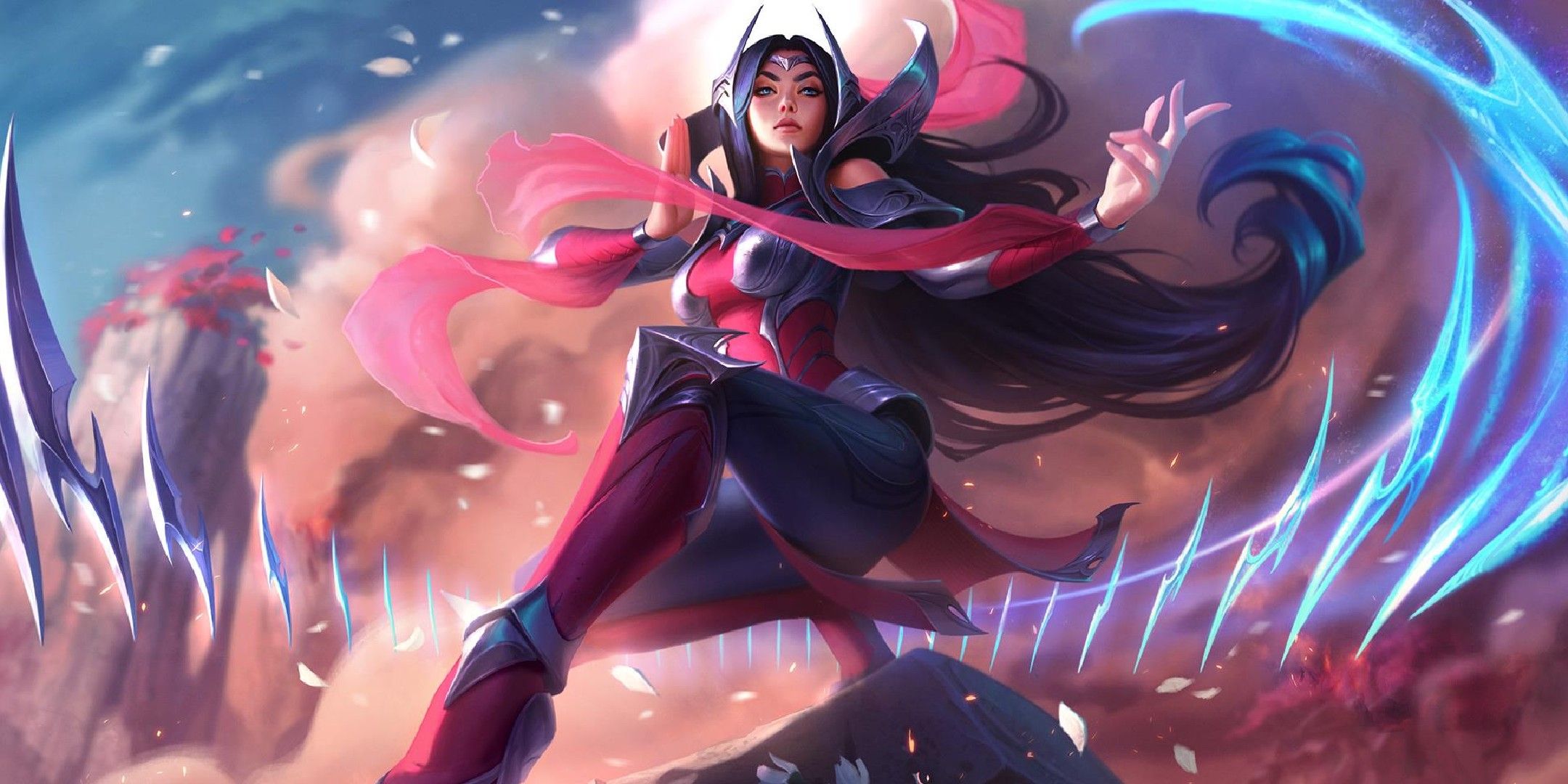 League of Legends image showing the splash art for Irelia.
