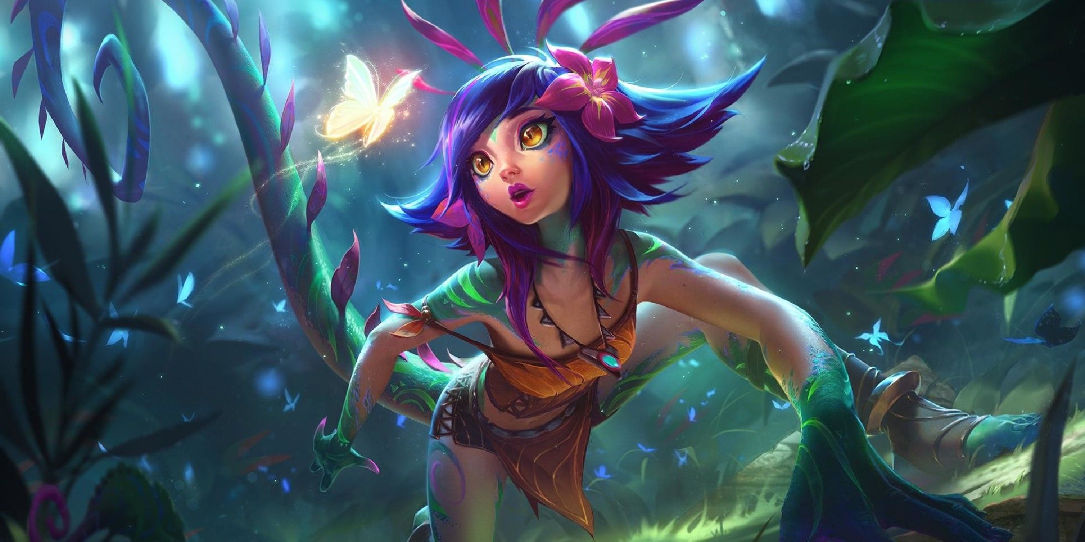 League of Legends image showing the splash art for Neeko.