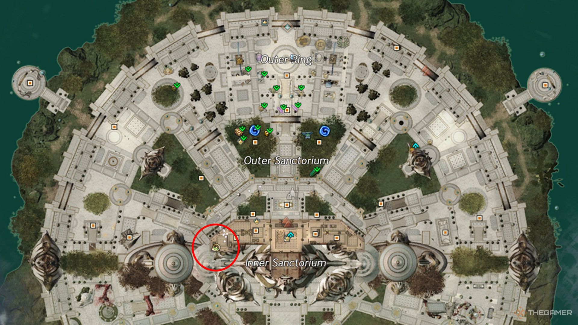 The map showing Mabon's Journal location in Guild Wars 2.