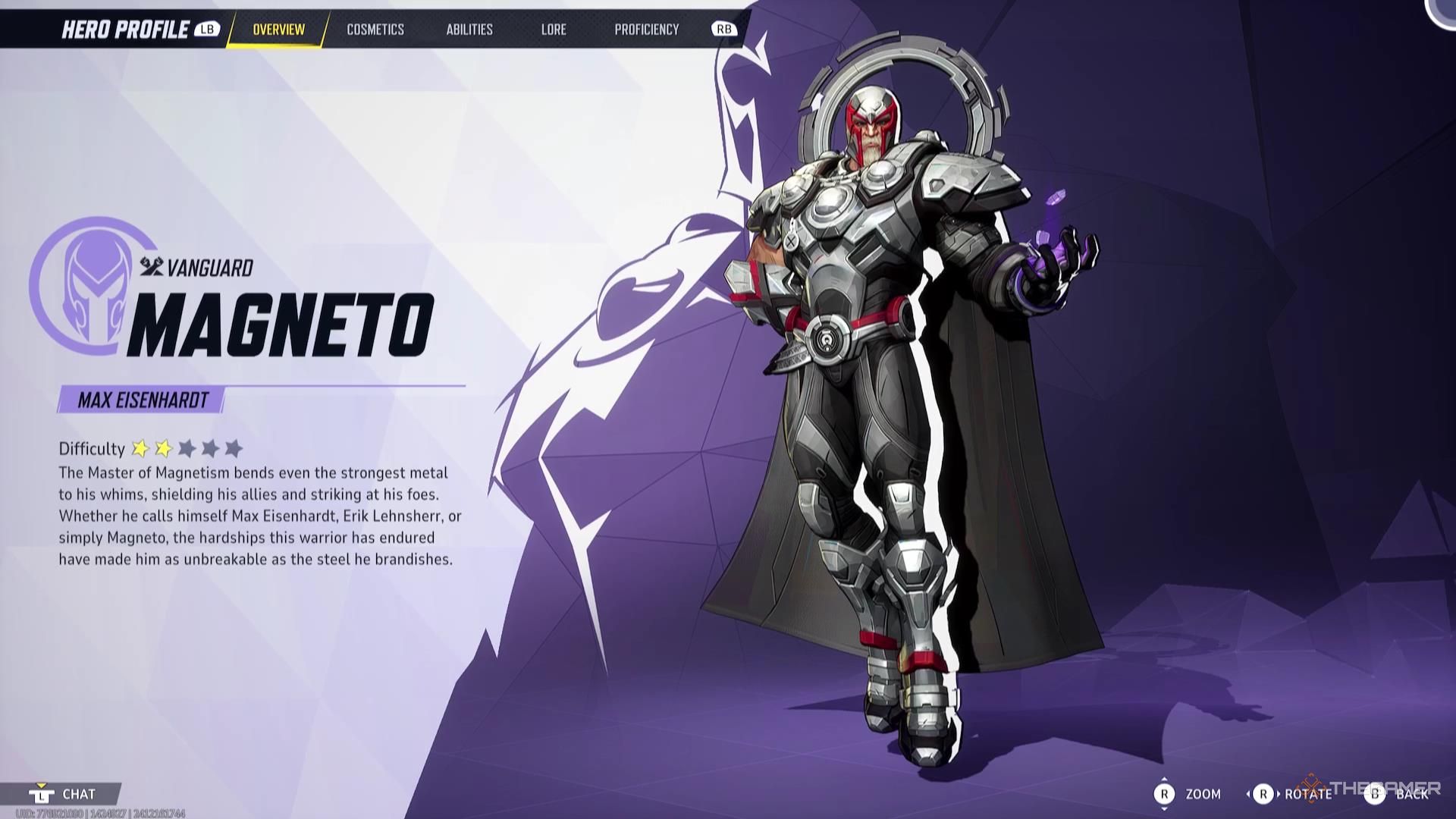 The Magneto Overview in Marvel Rivals.