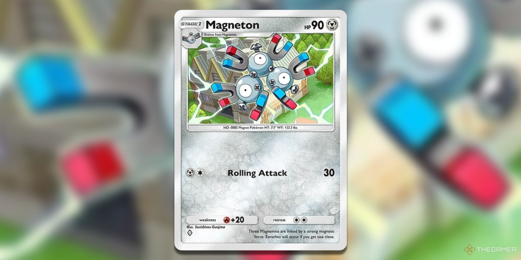 Magneton Pokemon TCG Pocket Triumphant Light Card Art.