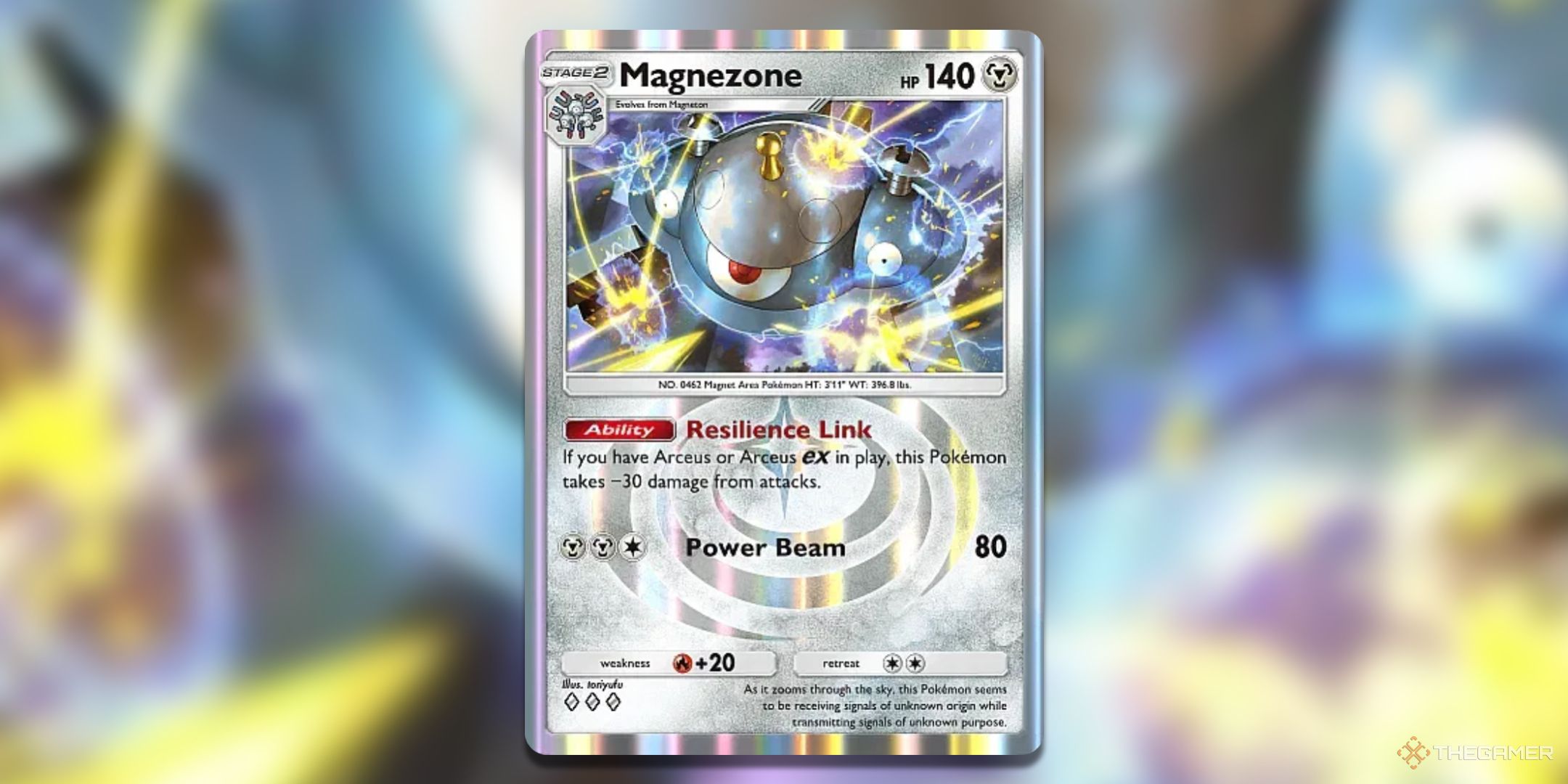 Magnezone Pokemon TCG Pocket Triumphant Light Card Art.