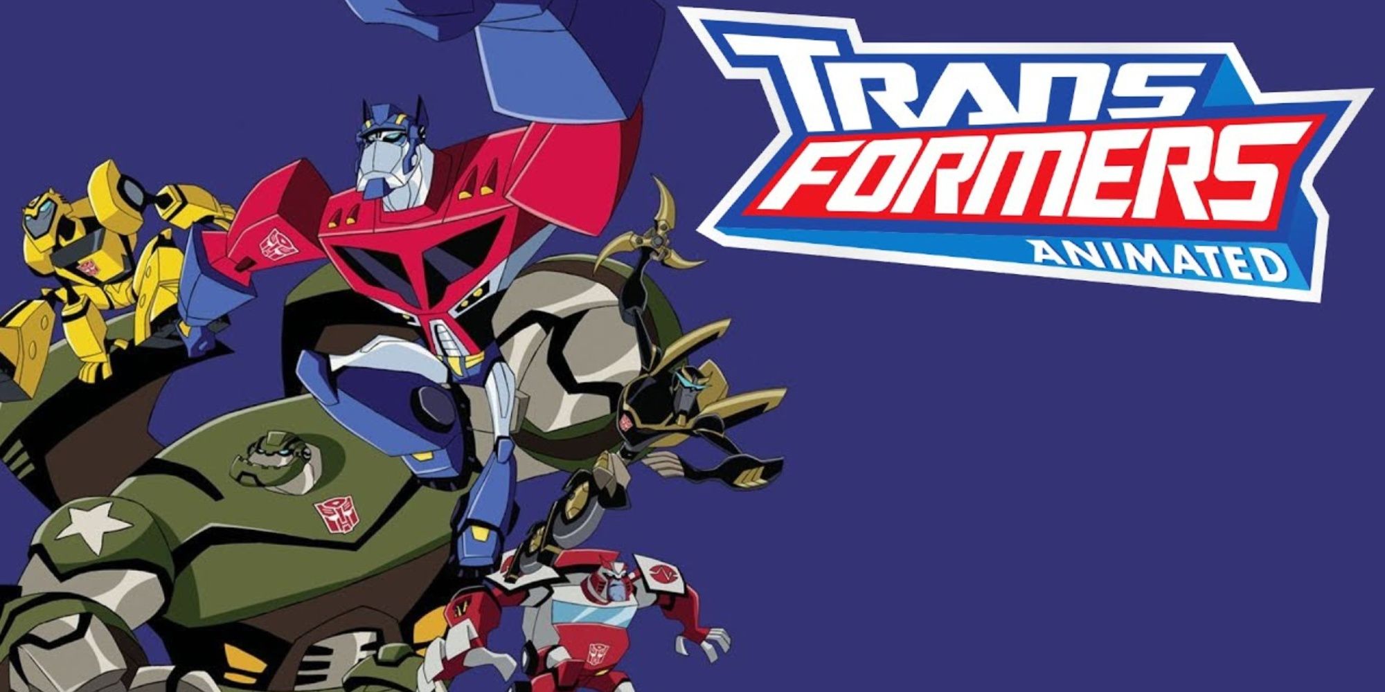 transformers animated logo and roster.