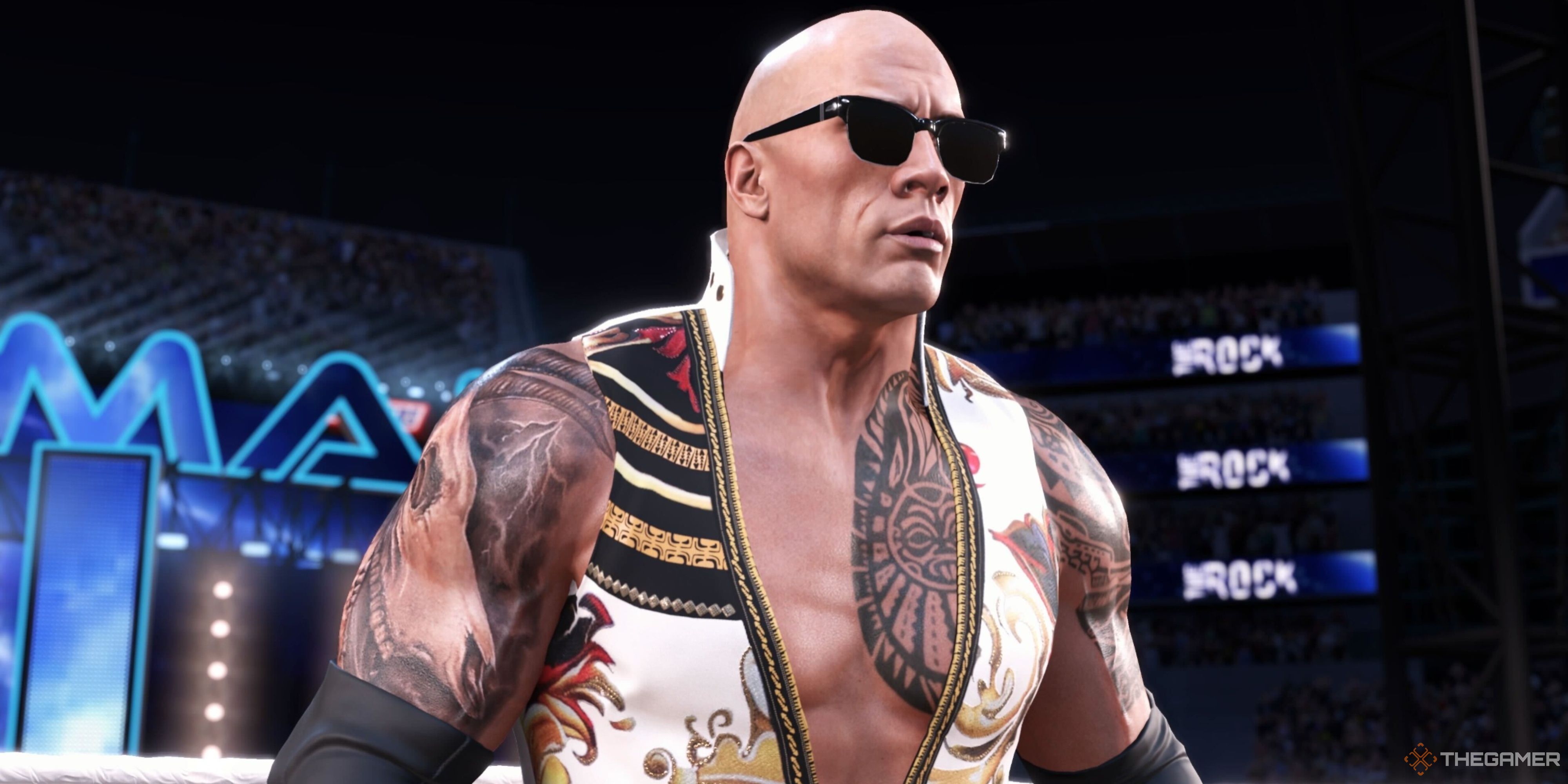 the rock in wwe 2k25.