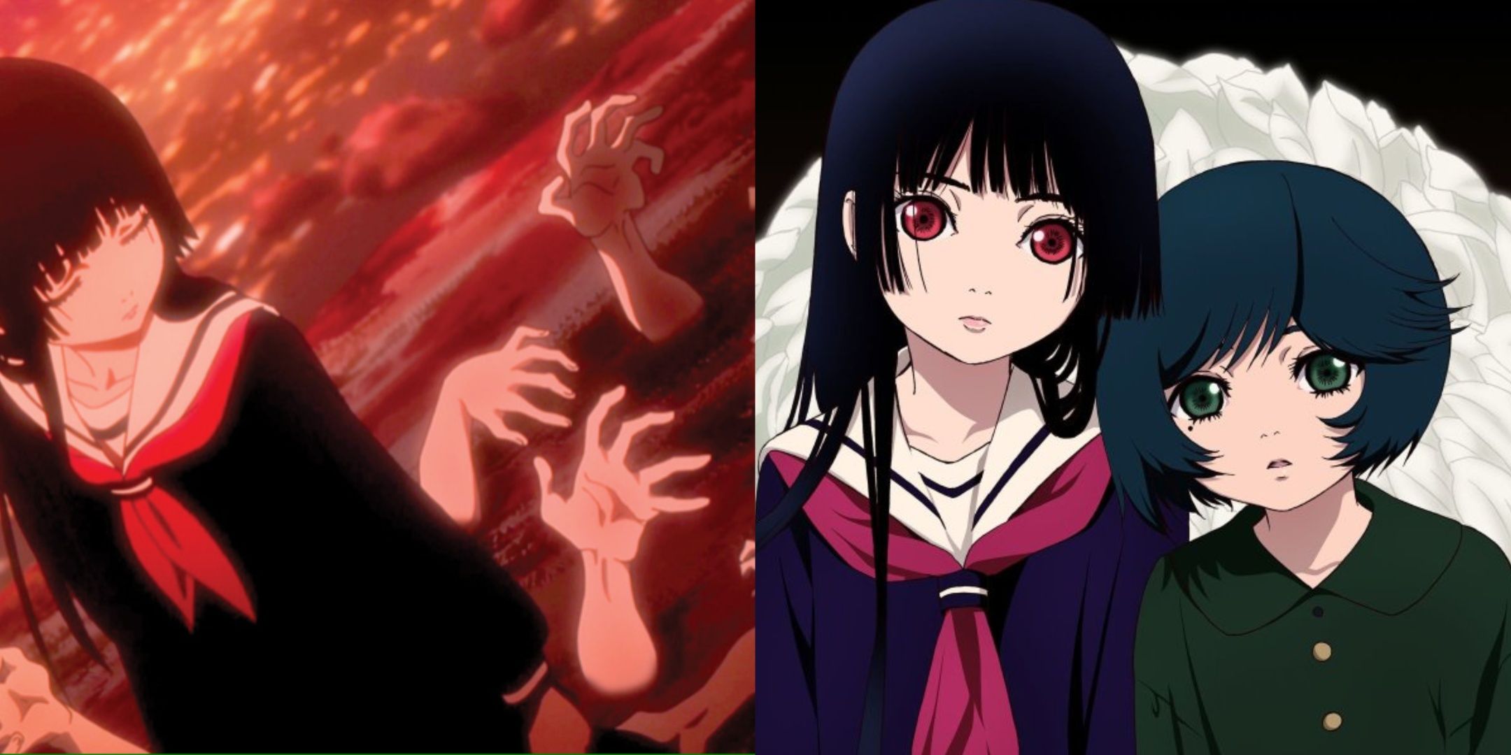 Shots of Hellgirl and supporting characters from both the anime and the movie.