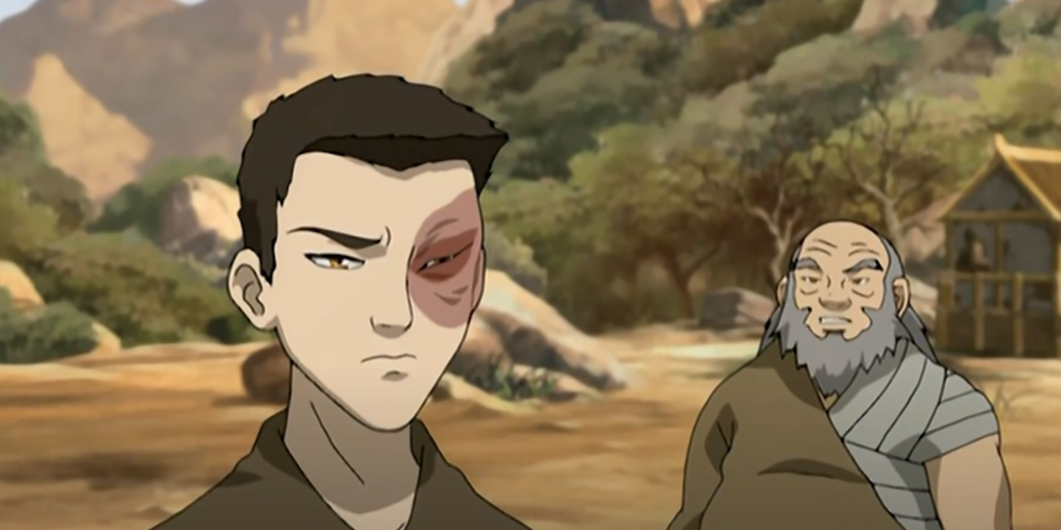 Iroh advises a frustrated Zuko.