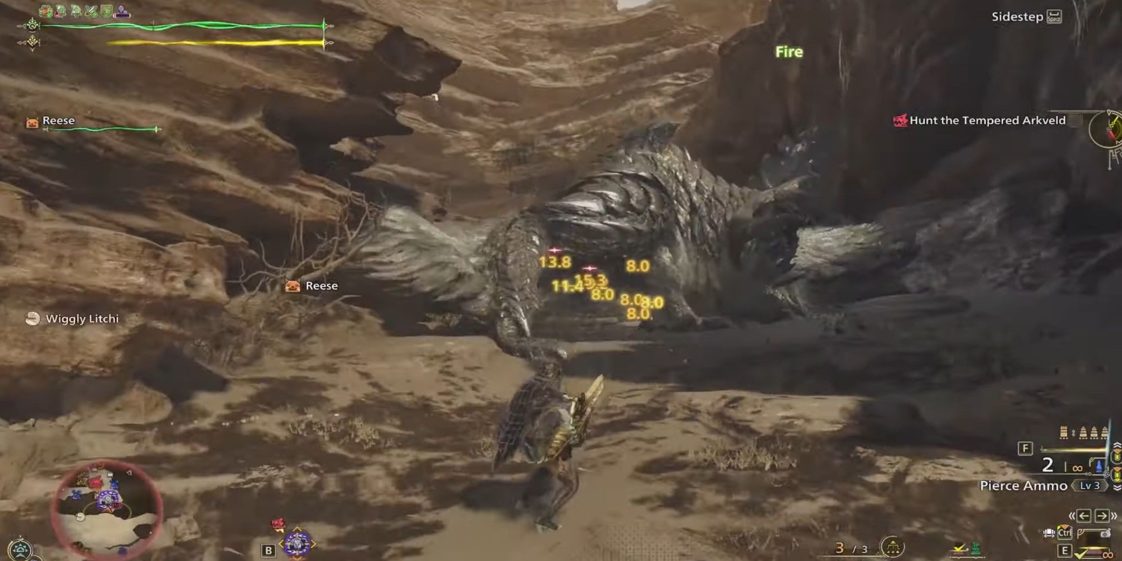 Monster Hunter Wilds light bowgun arkveld tempered