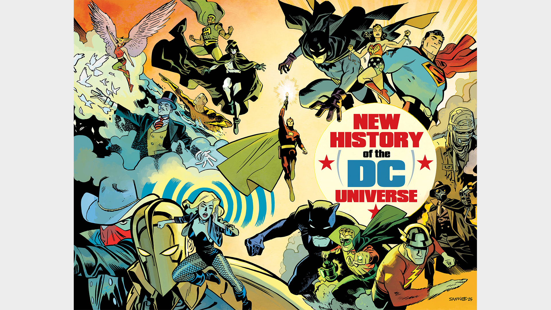 Chris Samnee's main cover for New History of the DCU #1