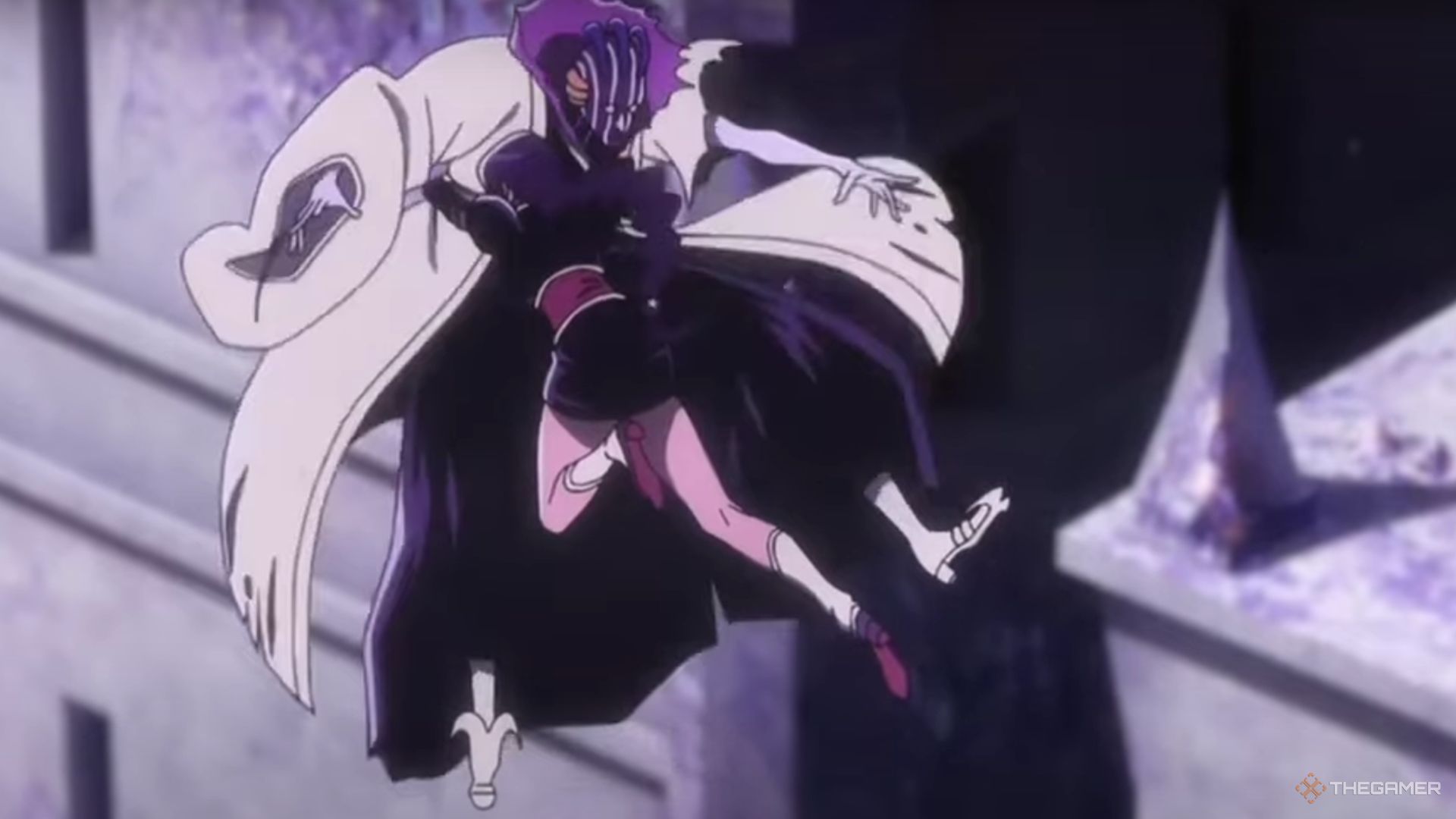 Nemu is pushing Mayuri in Bleach.