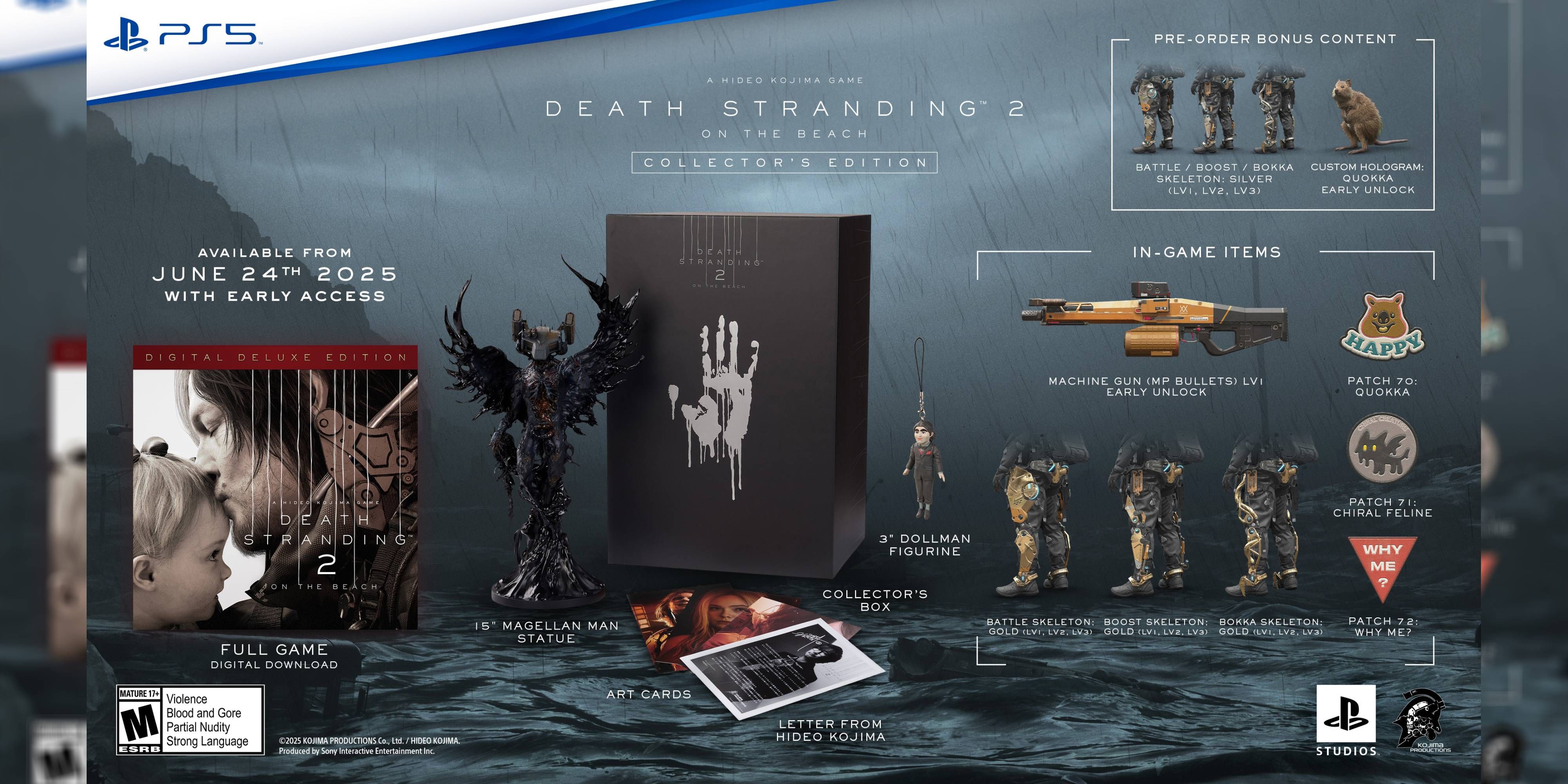everything included in the death stranding 2 collector's edition.