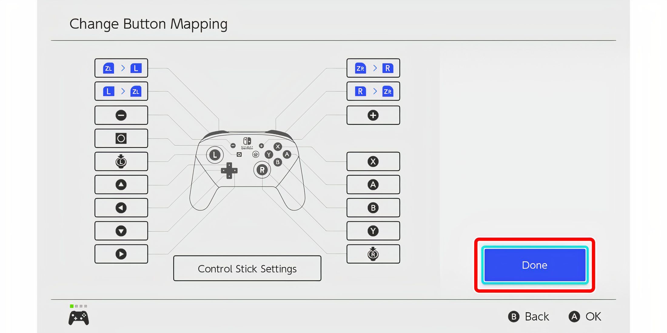 Nintendo Switch Pro Controller Button Mapping Page