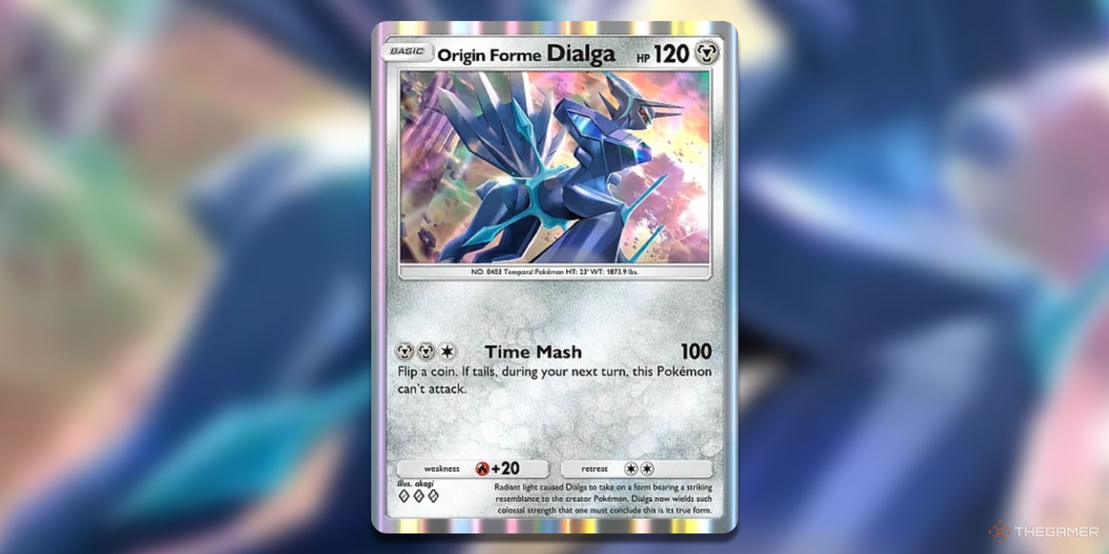 Origin Forme Dialga Pokemon TCG Pocket Triumphant Light Card Art.