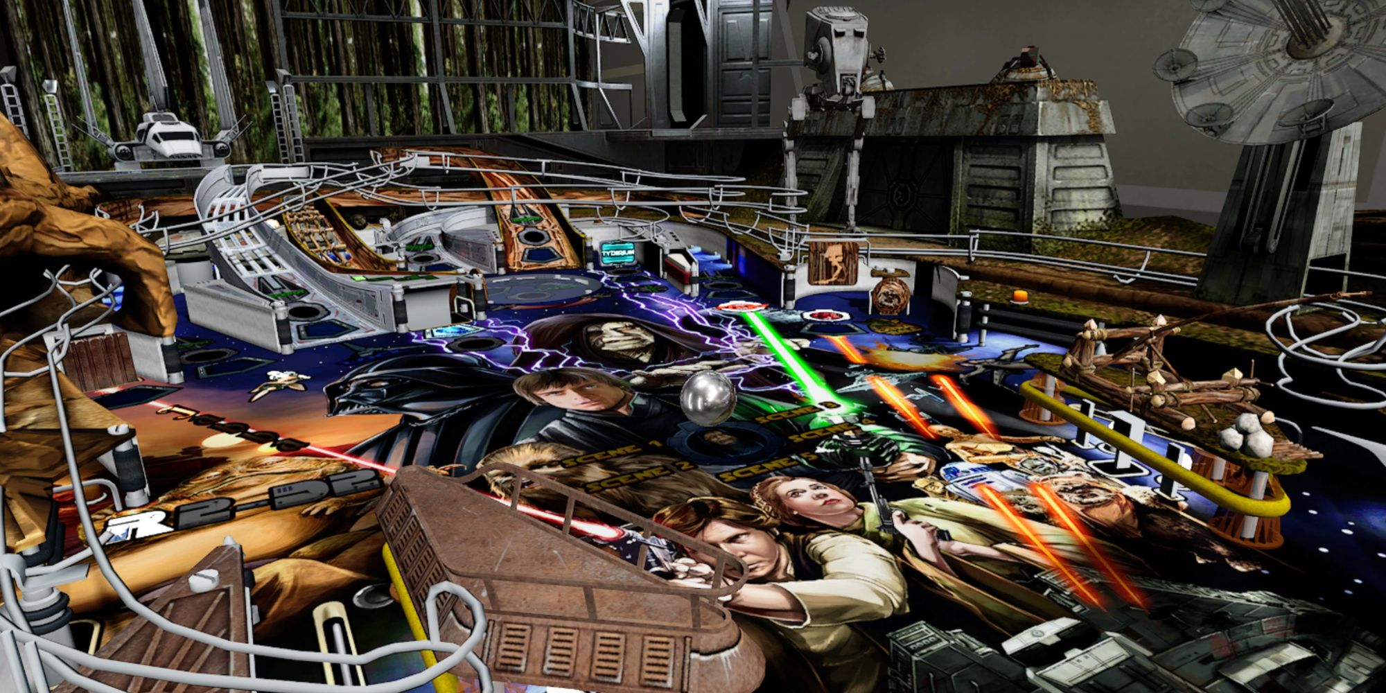 Pinball table in Star Wars Pinball VR