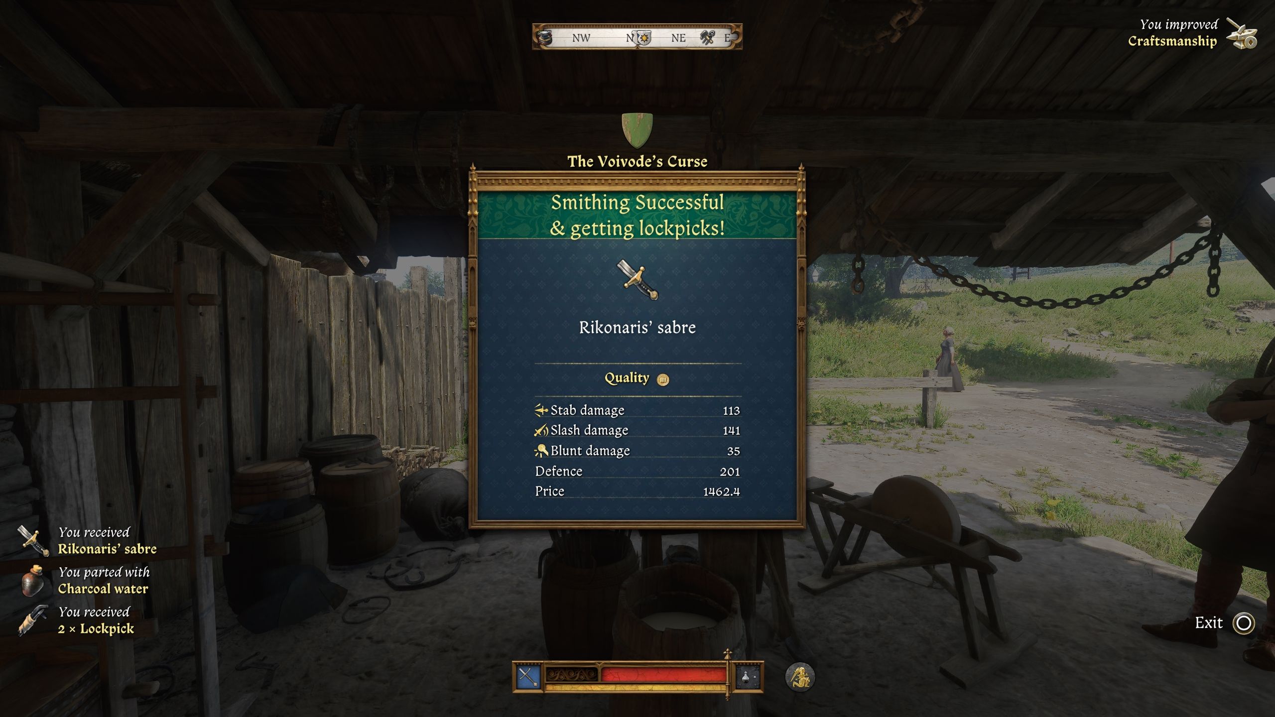 Player just forged the Rikonaris' sabre - kcd2