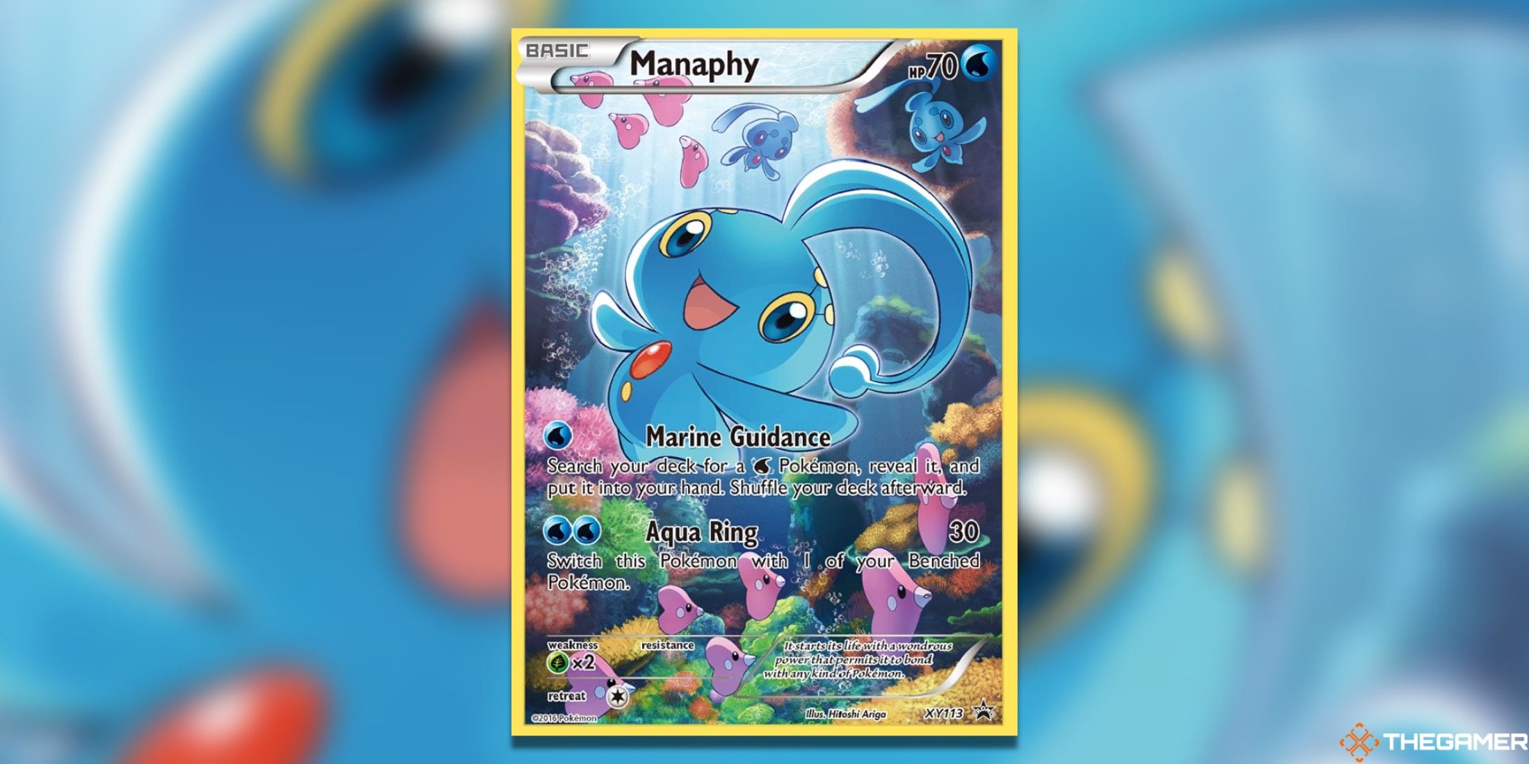 The Manaphy XY Promo from the Pokemon TCG.