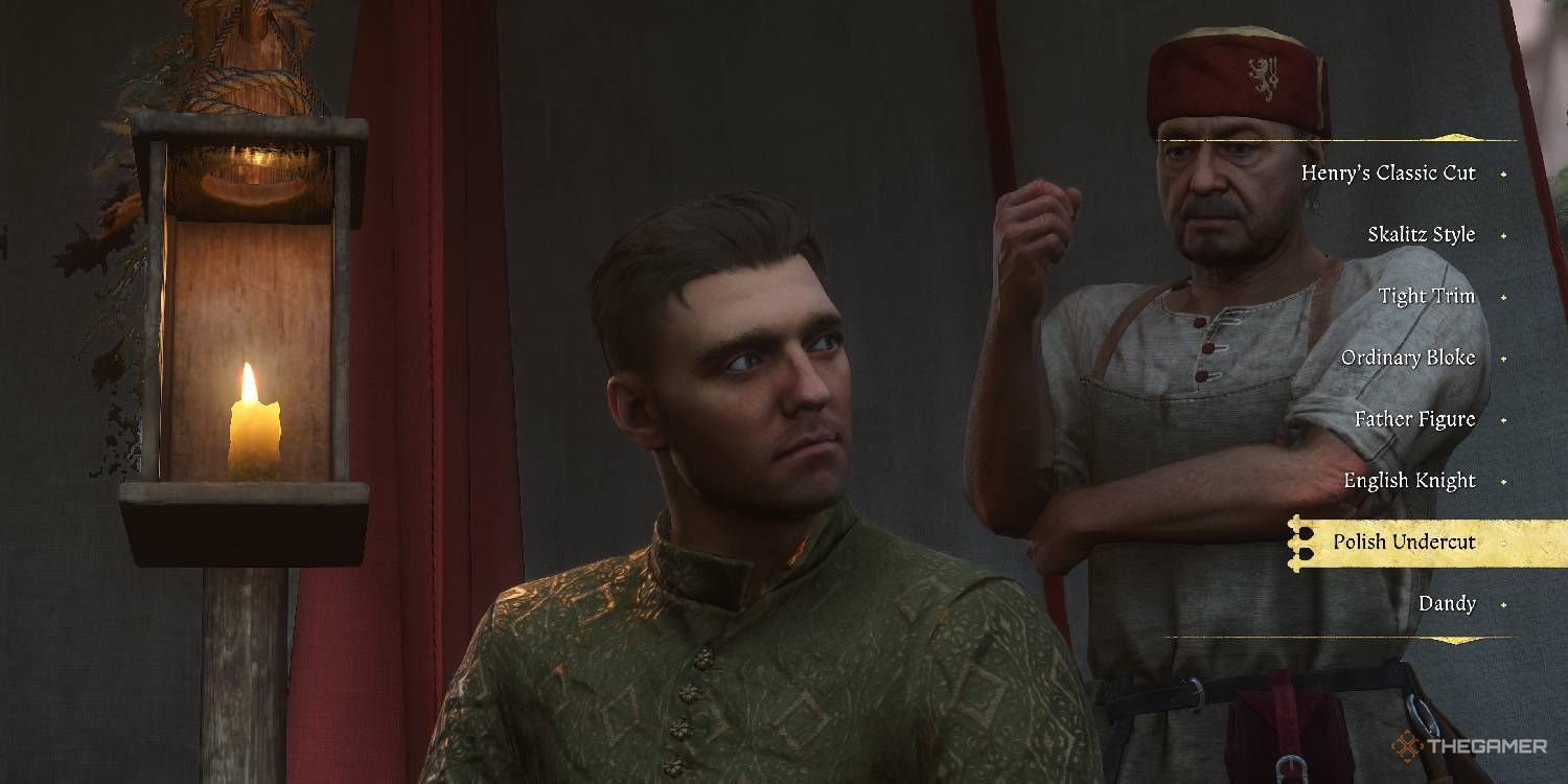 Polish Undercut displayed in the barber menu in Kingdom Come Deliverance 2.
