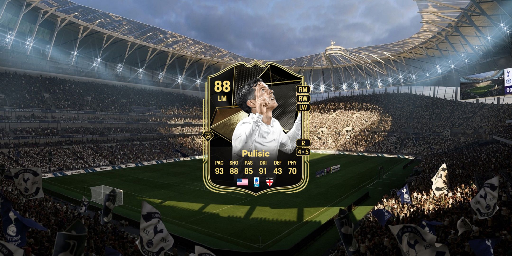 Pulisic's card in EA Sports FC 25.