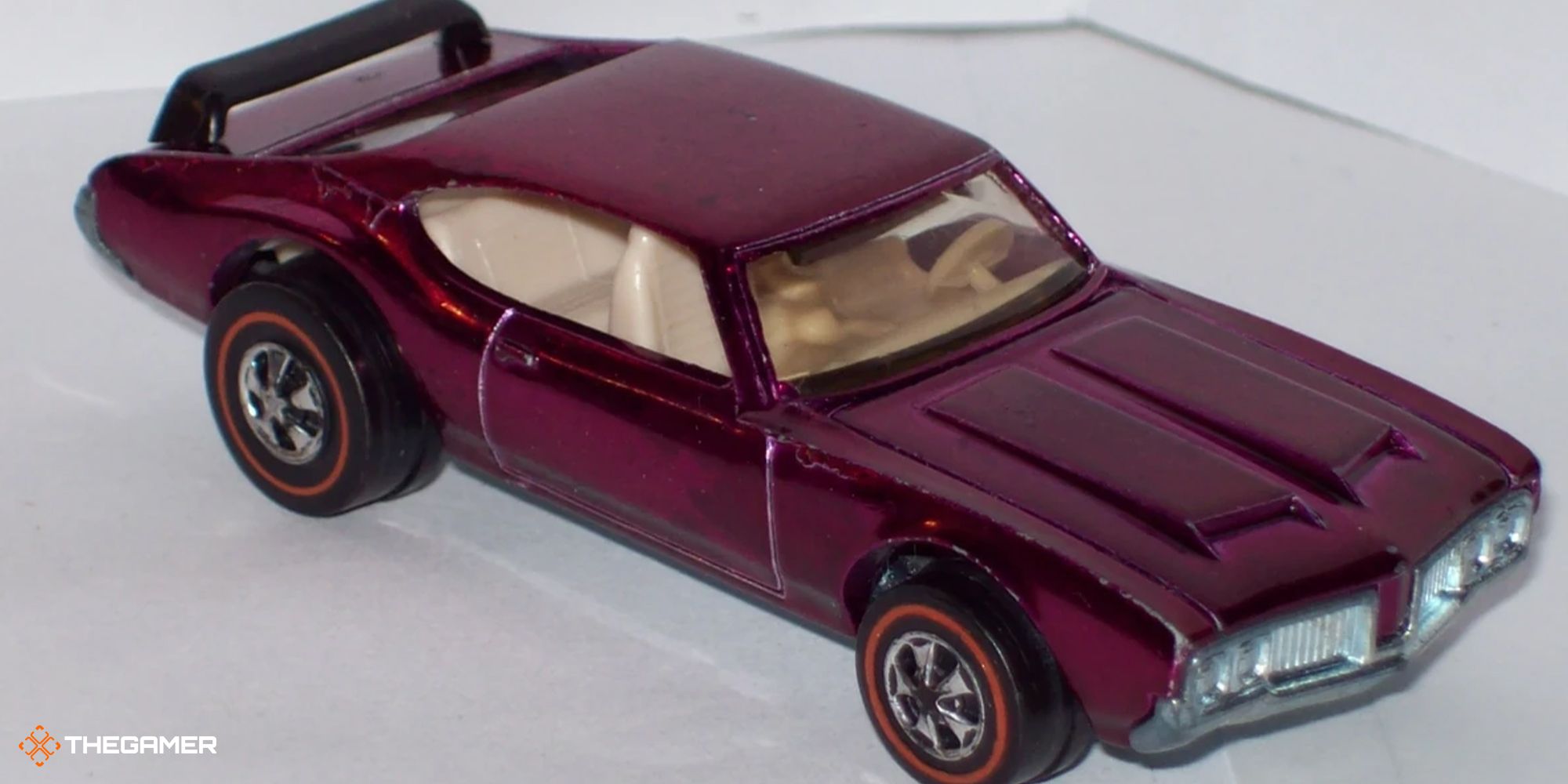 Image of the 1969 Purple Redline Olds 442 Hot Wheels. 