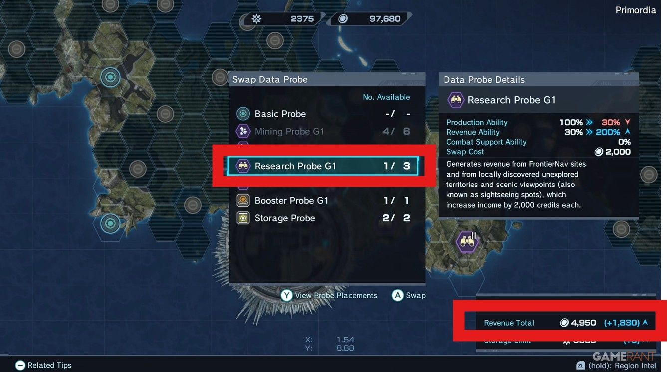 research probe xenoblade chronicles x