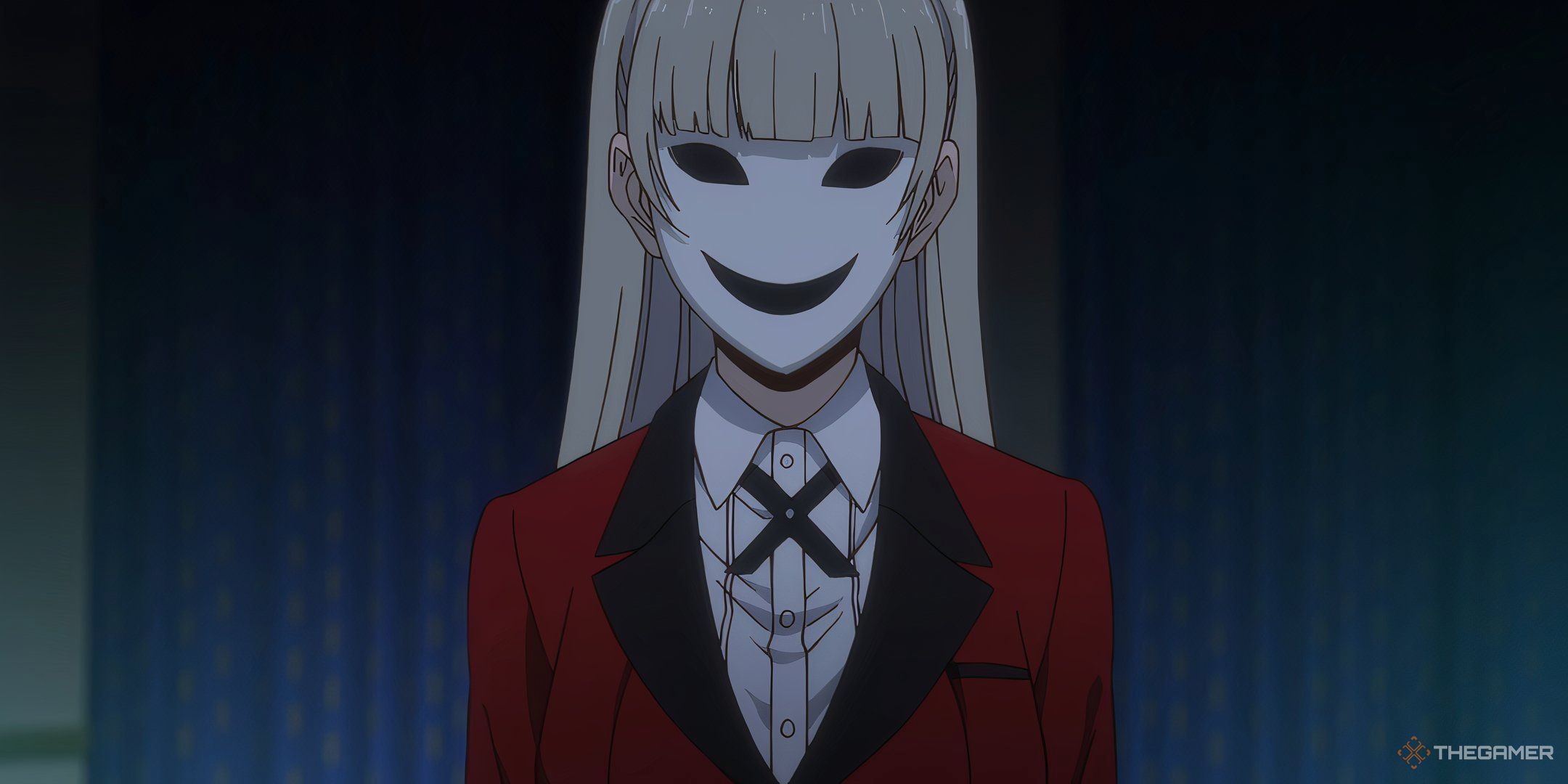 Ririka Momobami from Kakegurui. Screenshot taken from season one, episode two.