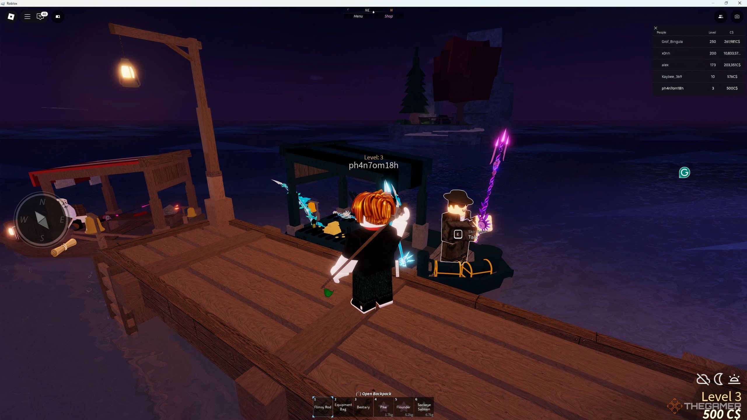 A merchant in Roblox: Fisch.
