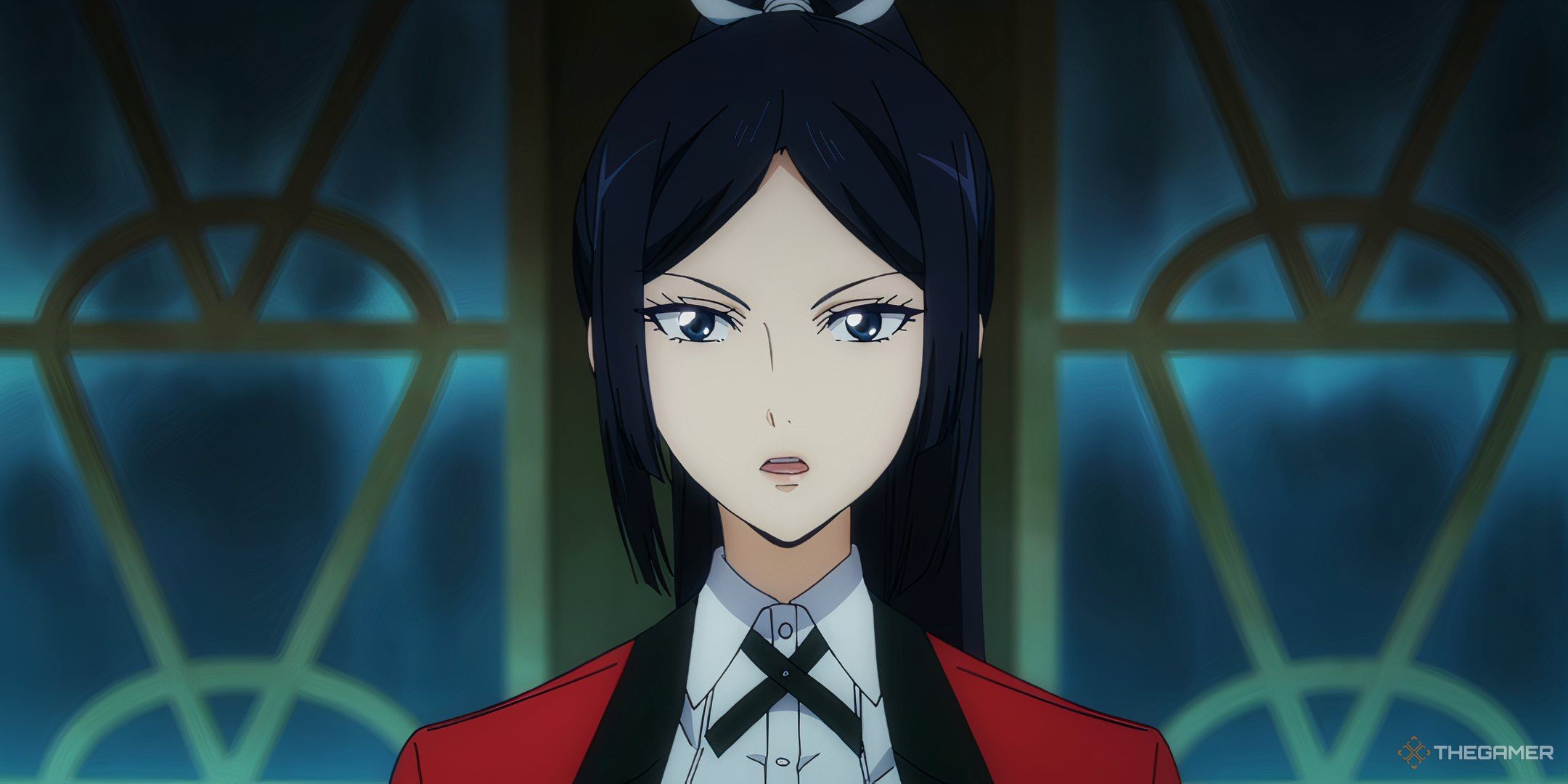 Sakura Miharutaki from Kakegurui Twin. Screenshot is from season one, episode five.
