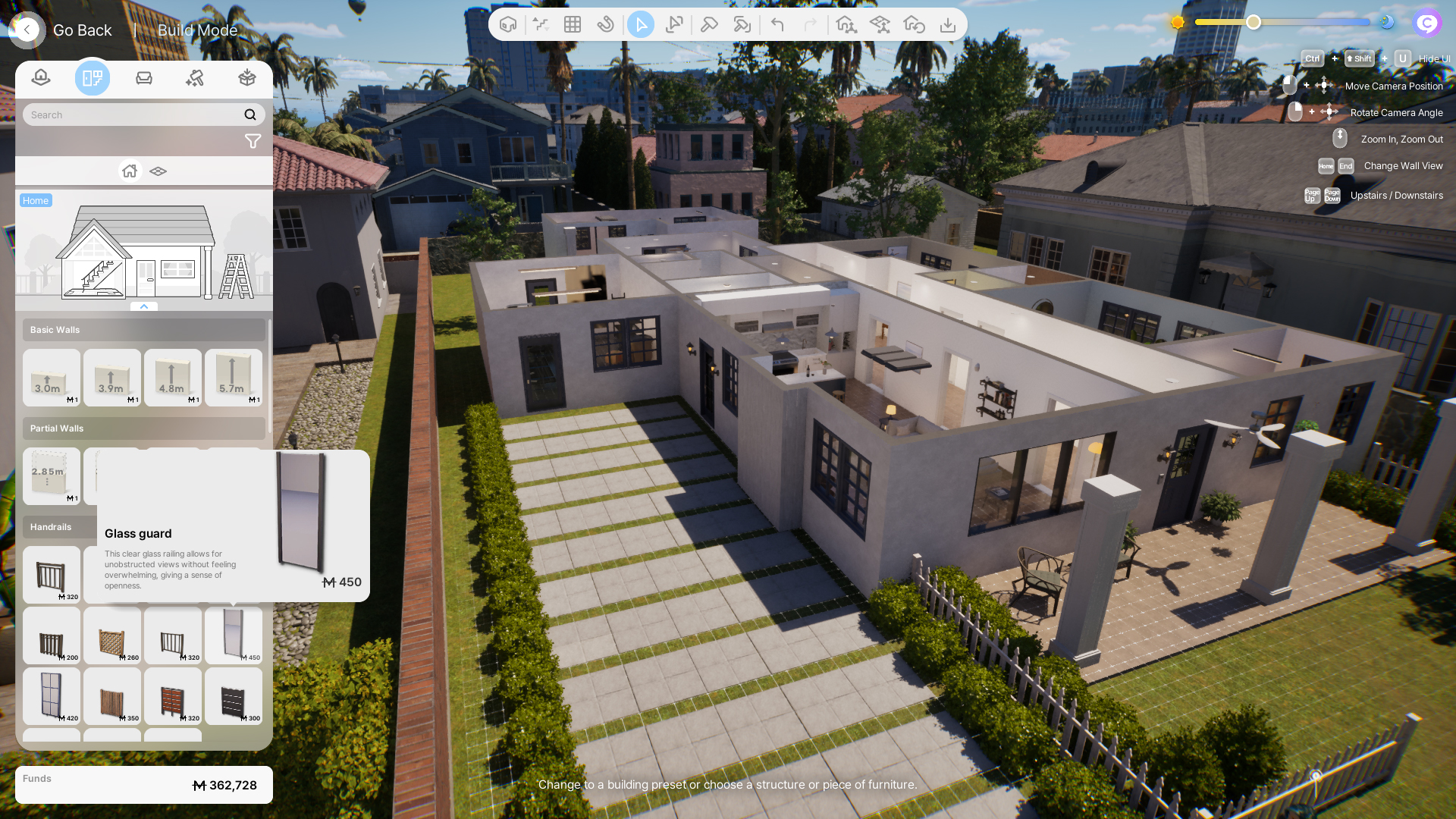InZOI build tool showing house construction elements and a variety of windows