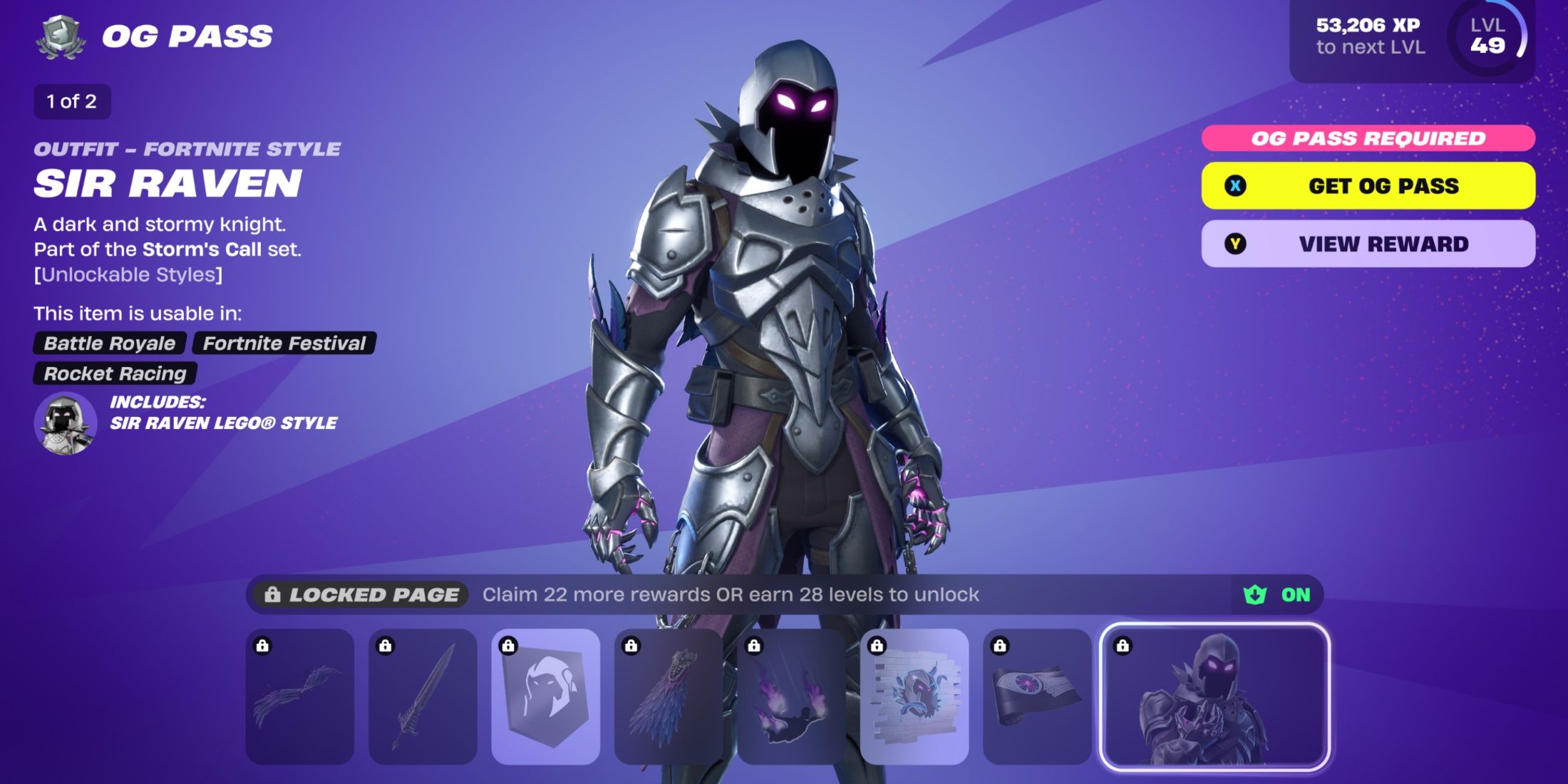 sir raven Fortnite OG Pass Chapter 1 Season 3 Page 5