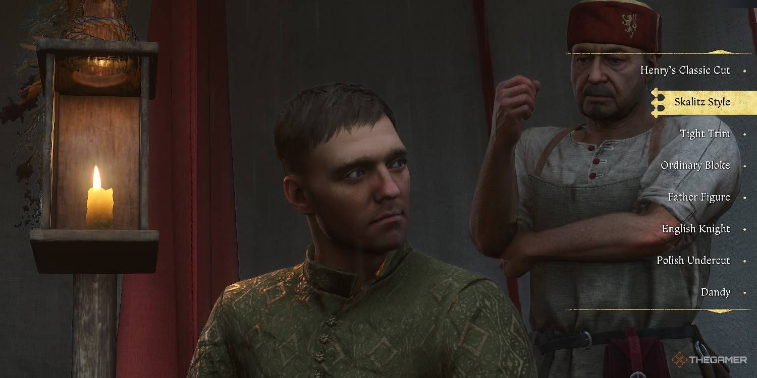 Skalitz Style displayed in the barber menu in Kingdom Come Deliverance 2.