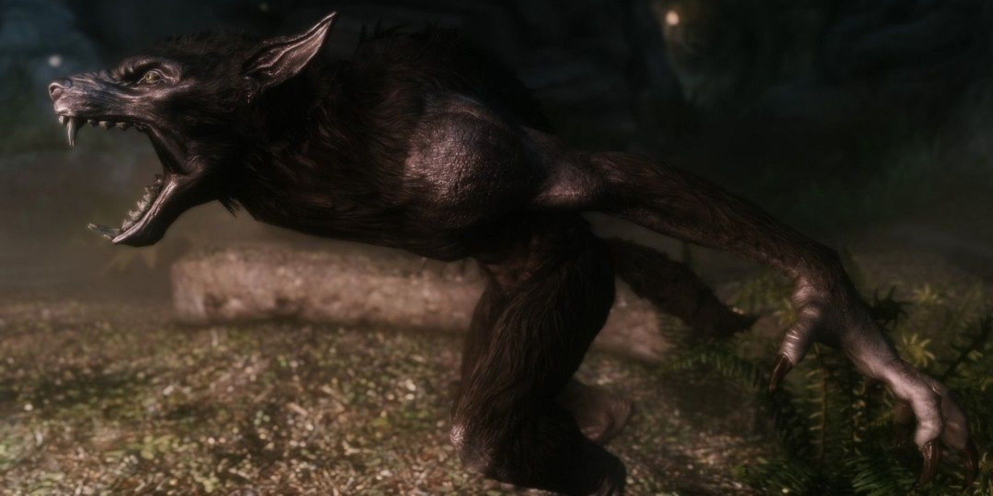 Skyrim Werewolf Roaring In A Cave