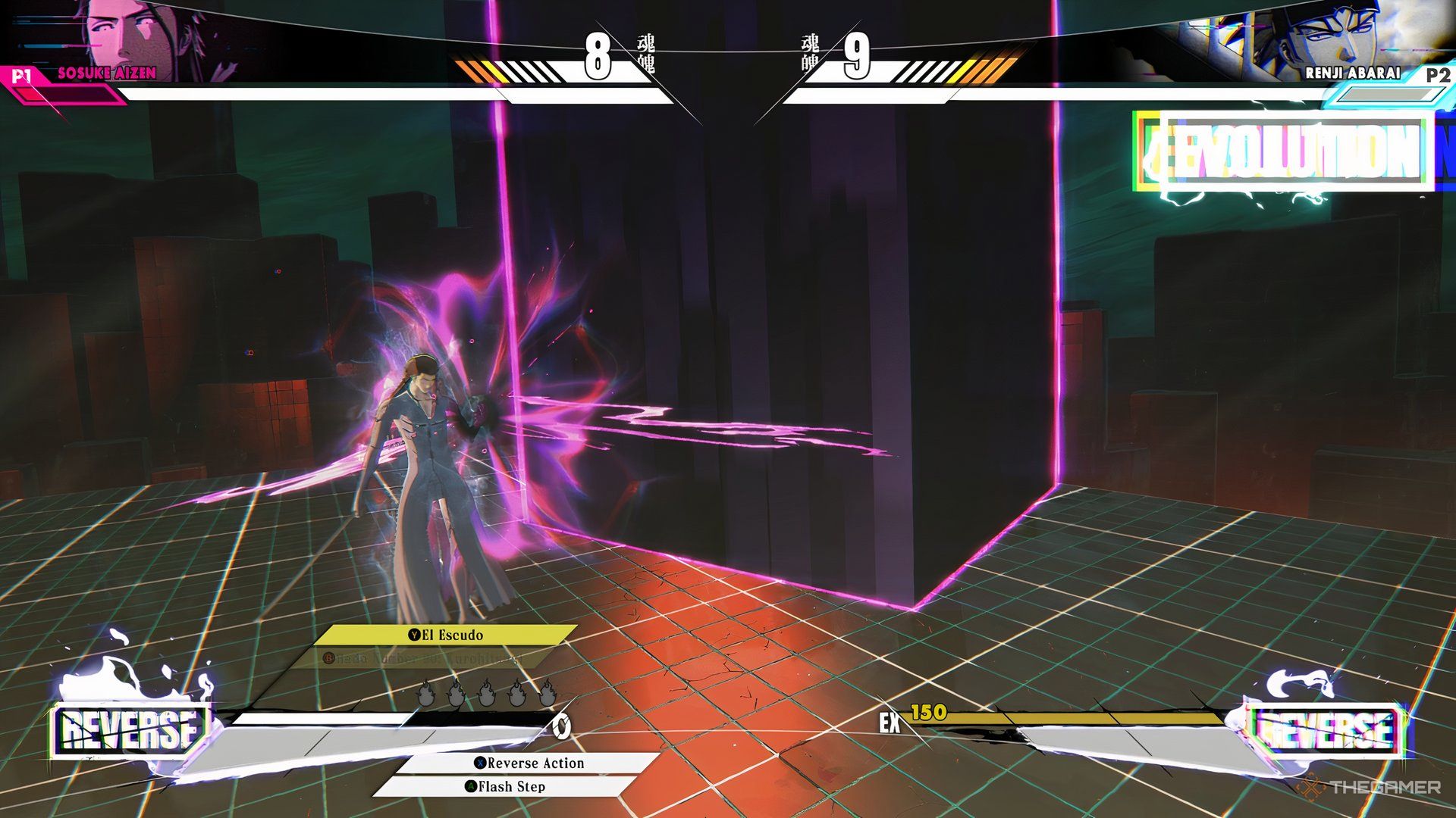Sosuke Aizen sealing an opponent in a black box in Bleach Rebirth of Souls.