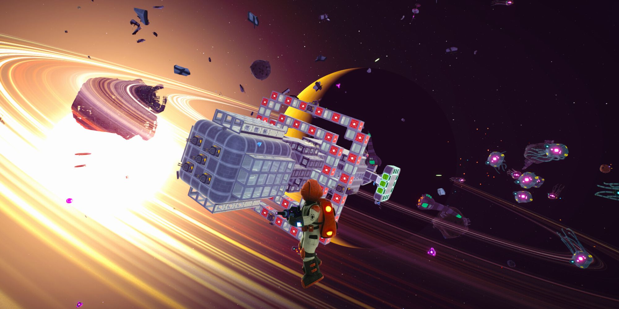 The Scavenger Flying By A Ship In Space Trash Scavenger.