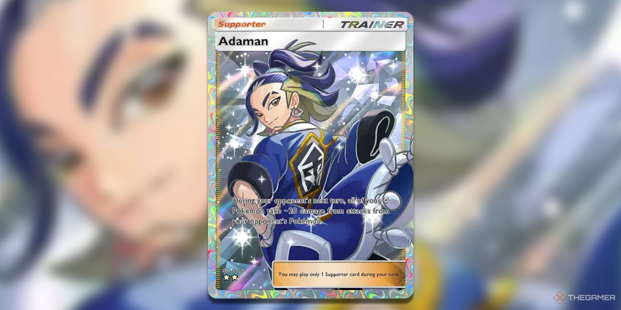 Super rare Adaman Pokemon TCG Pocket Triumphant Light Card Art.