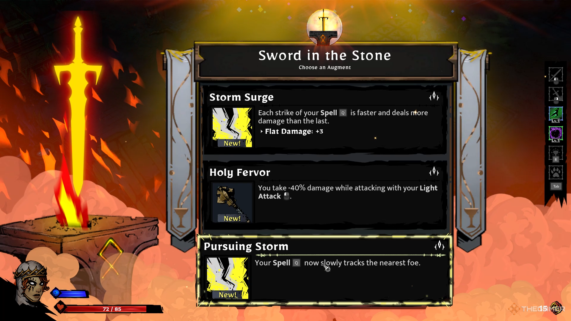 Sword in Stone upgrade unlocked in Sworn.