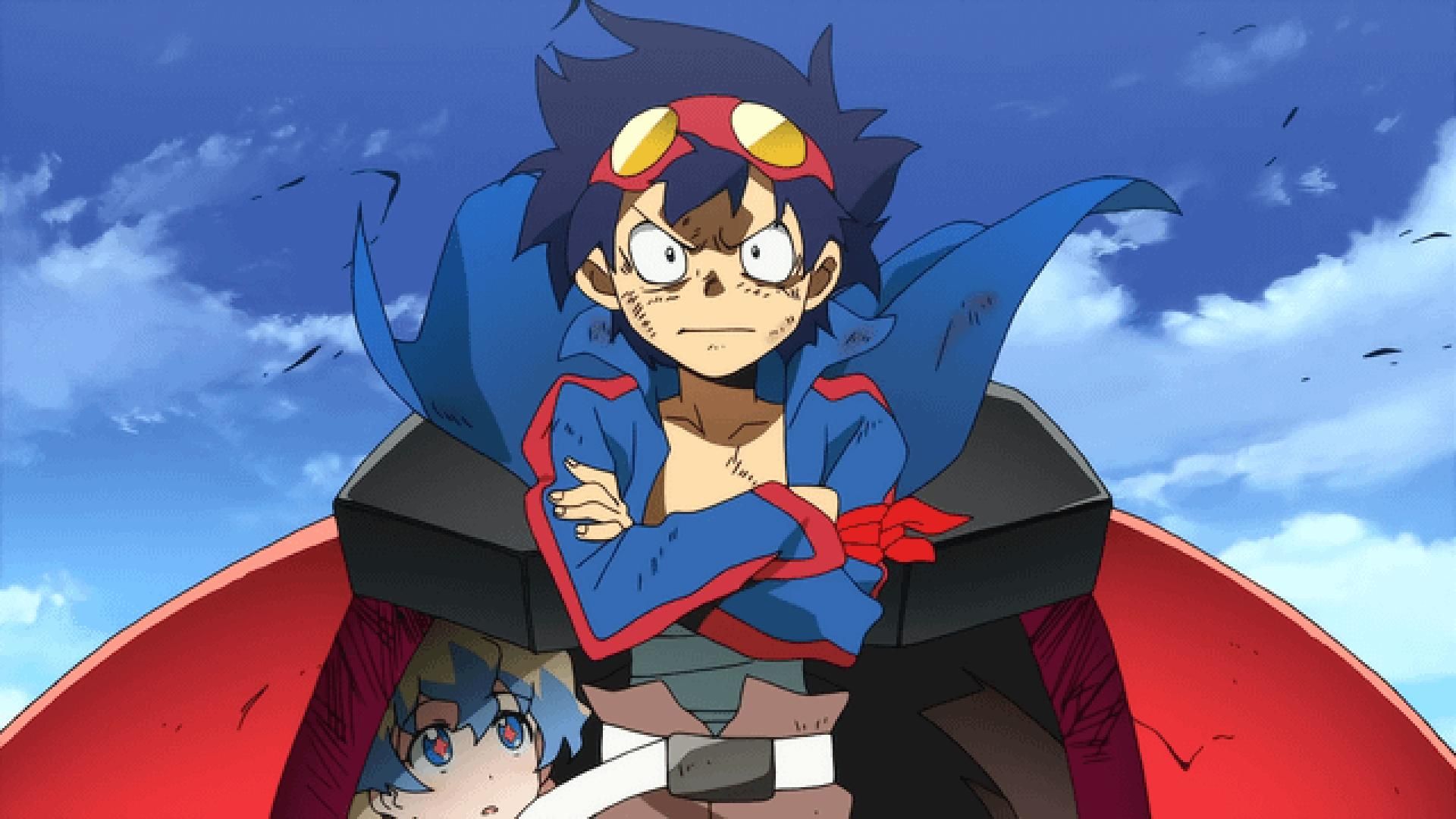 Tengen Toppa in Gurren Lagann, staring angrily.