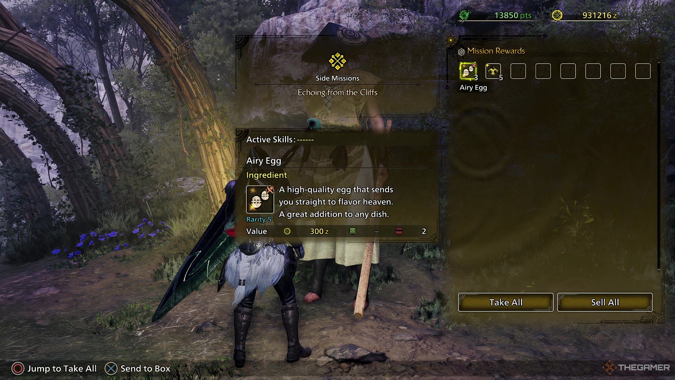 The Echoing from the Cliffs quest rewards in Monster Hunter Wilds.