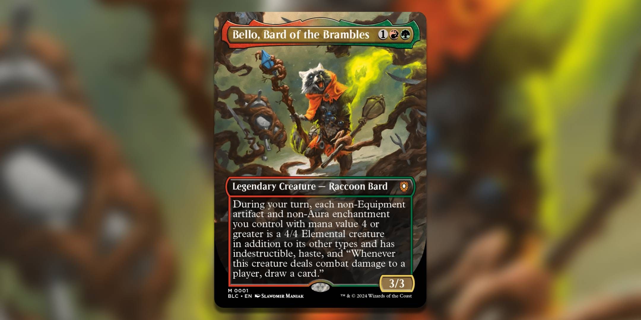The Magic The Gathering card Bello bard of the Bramble by Slawomir Maniak.