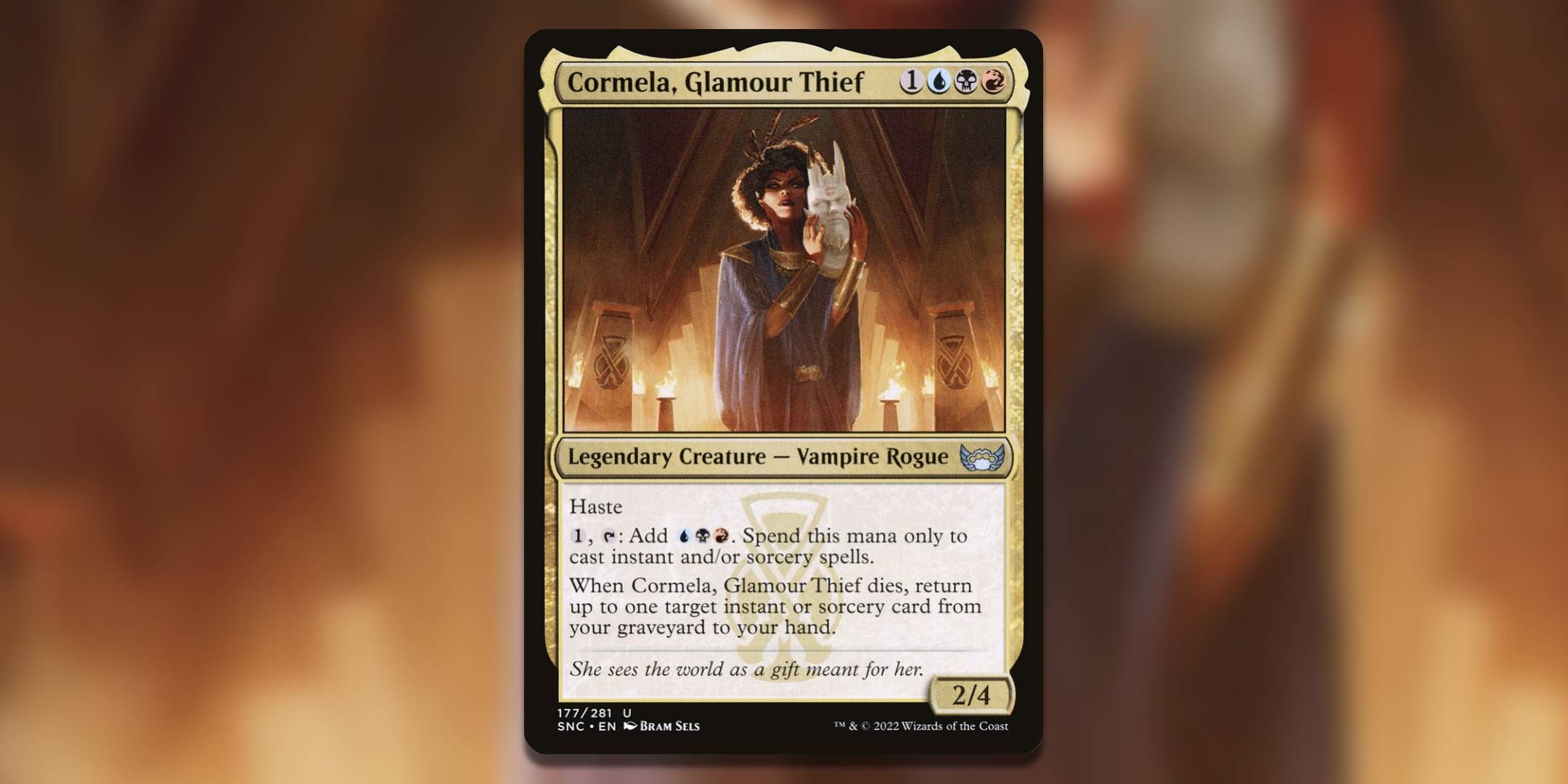 The Magic The Gathering card Cormela Glamour Thief by Bram Sels.