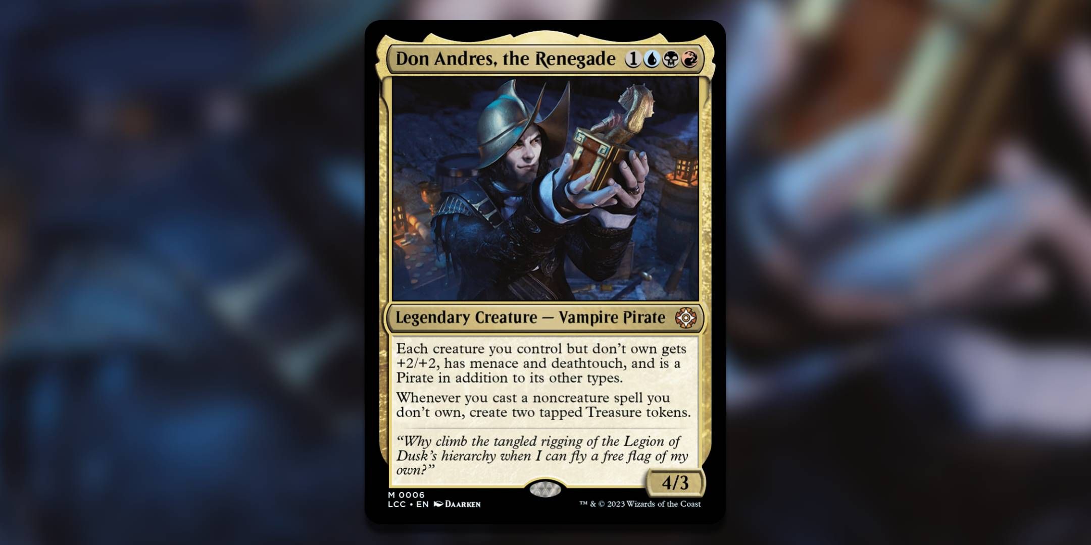 The Magic The Gathering card Don Andres the Renegade by Daarken.