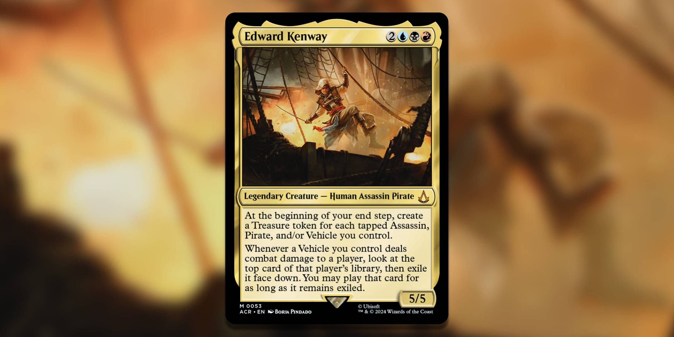 The Magic The Gathering card Edward Kenway by Borja Poindado.