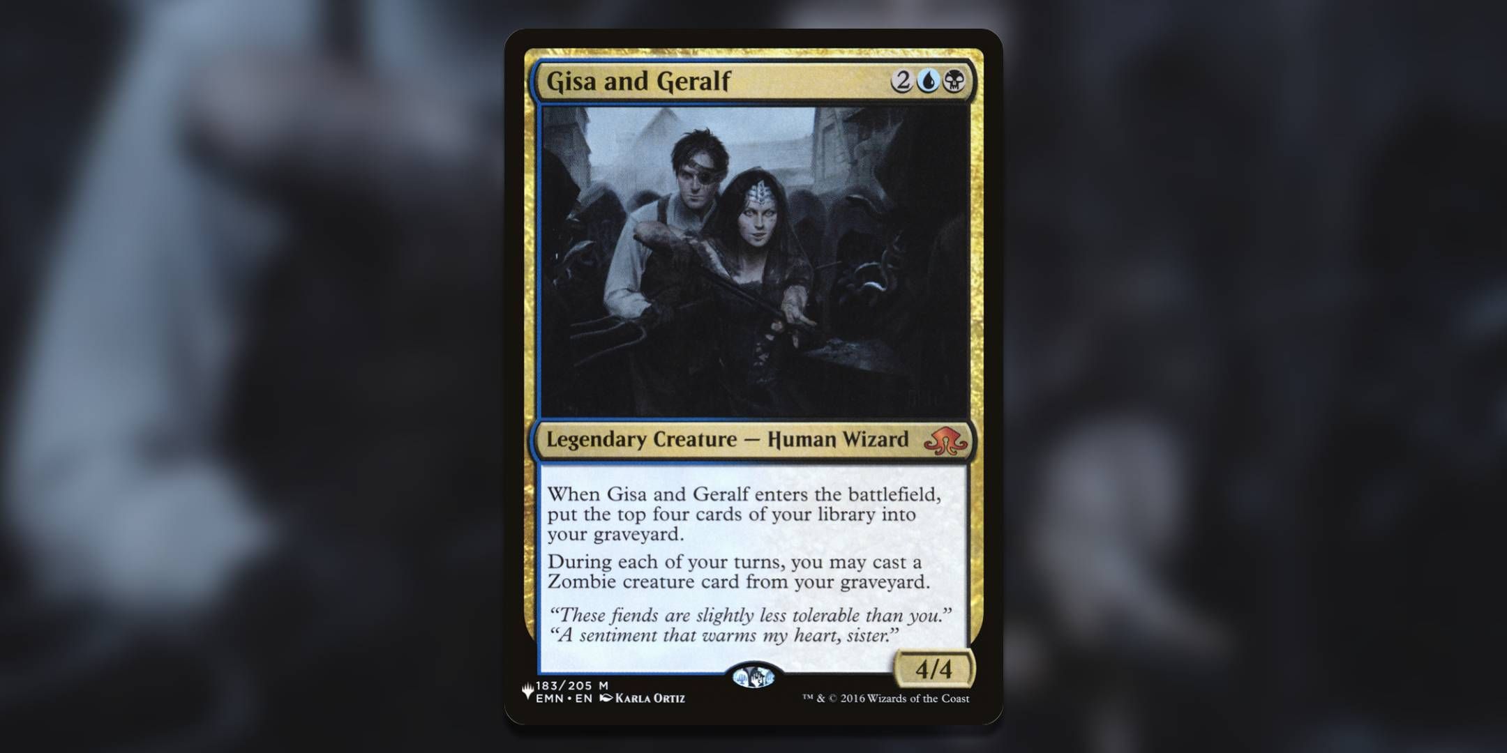 The Magic The Gathering card Gisa and Geralf by Karlit Ortiz.