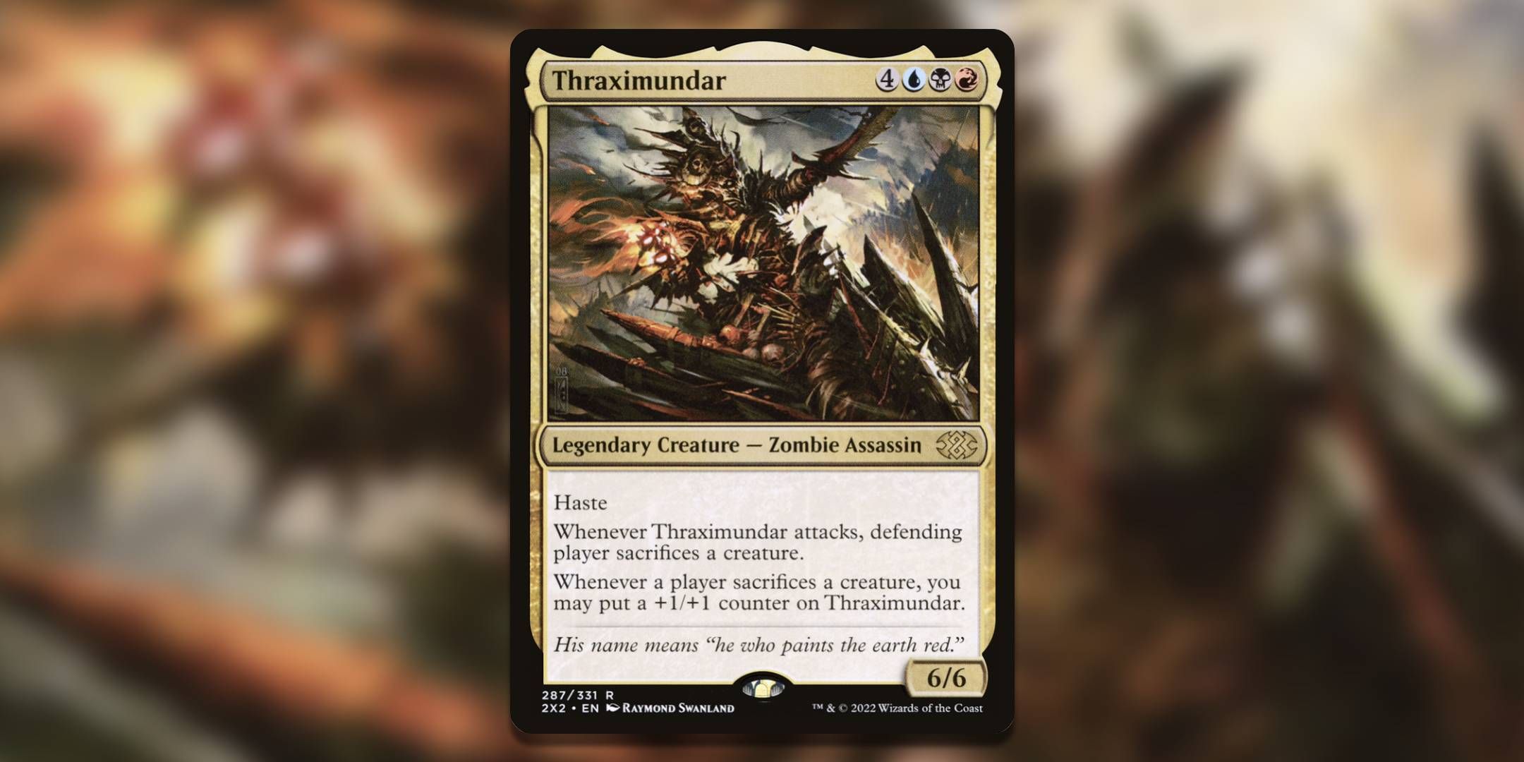The Magic the Gathering card Thrazimundar by Raymond Swanland.
