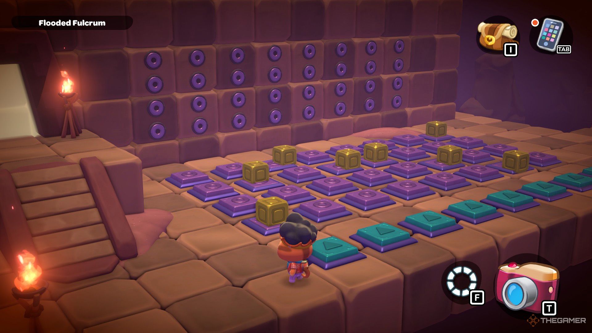 The player solves the Flooded Fulcrum puzzle room in Hello Kitty Island Adventure