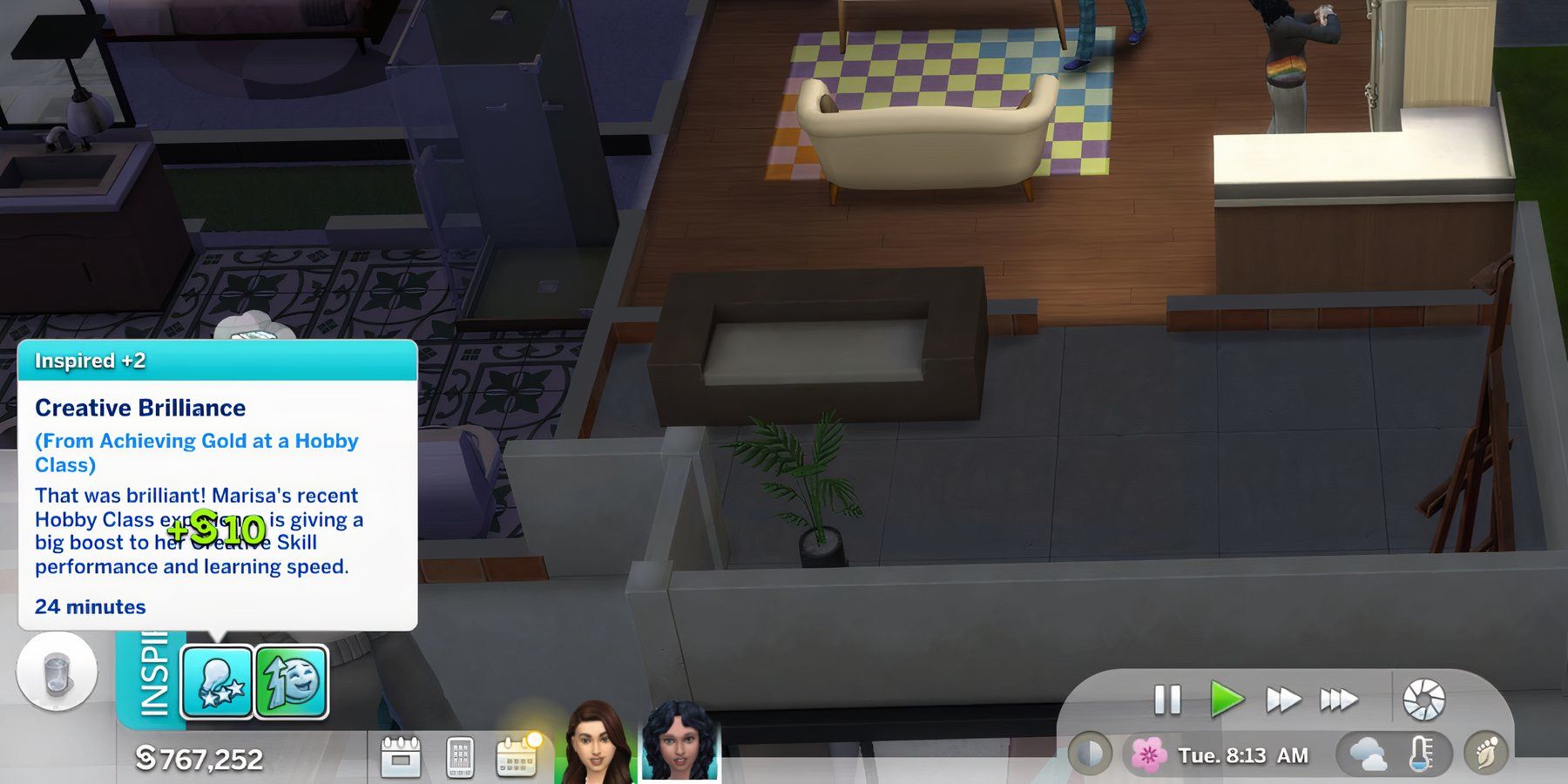 The Sims 4 Businesses and Hobbies Creative Brilliance Buff