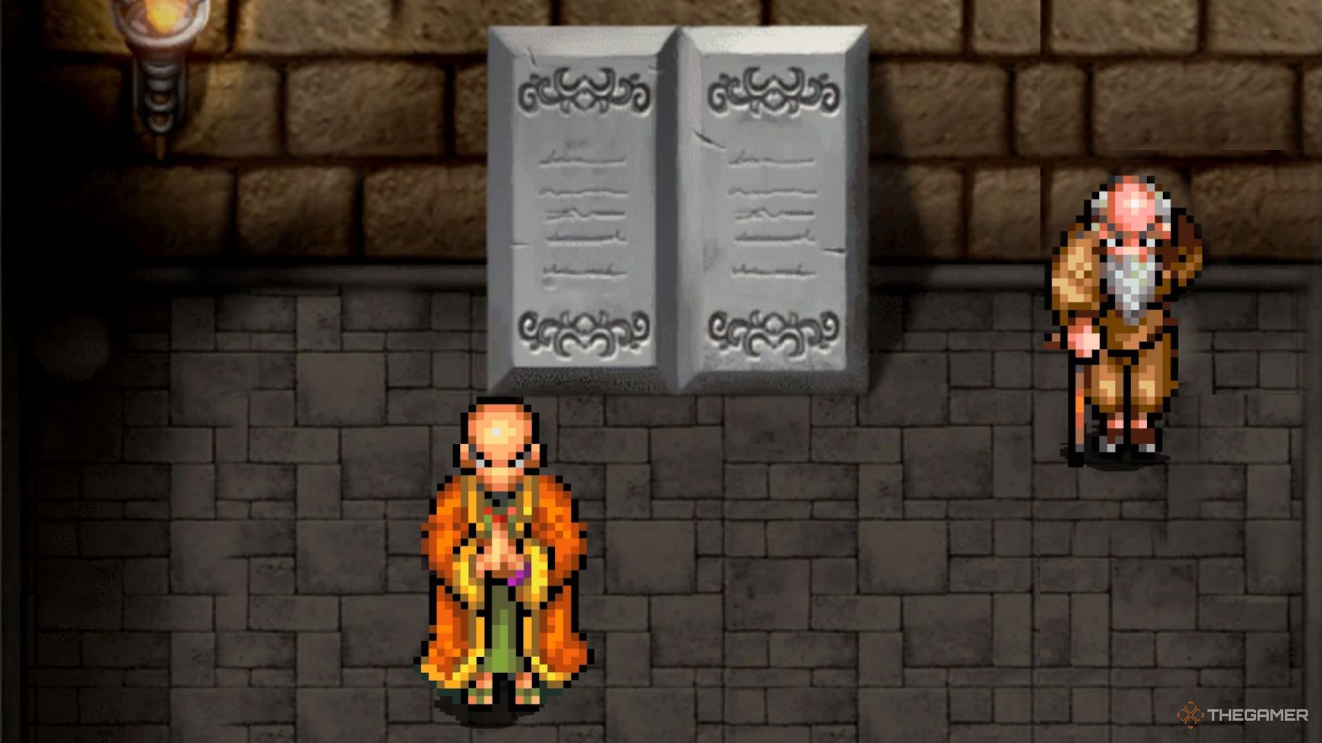 The Stone Tablet that charts the stars of destiny in the Toran Lake Castle in Suikoden 1 HD Remaster.