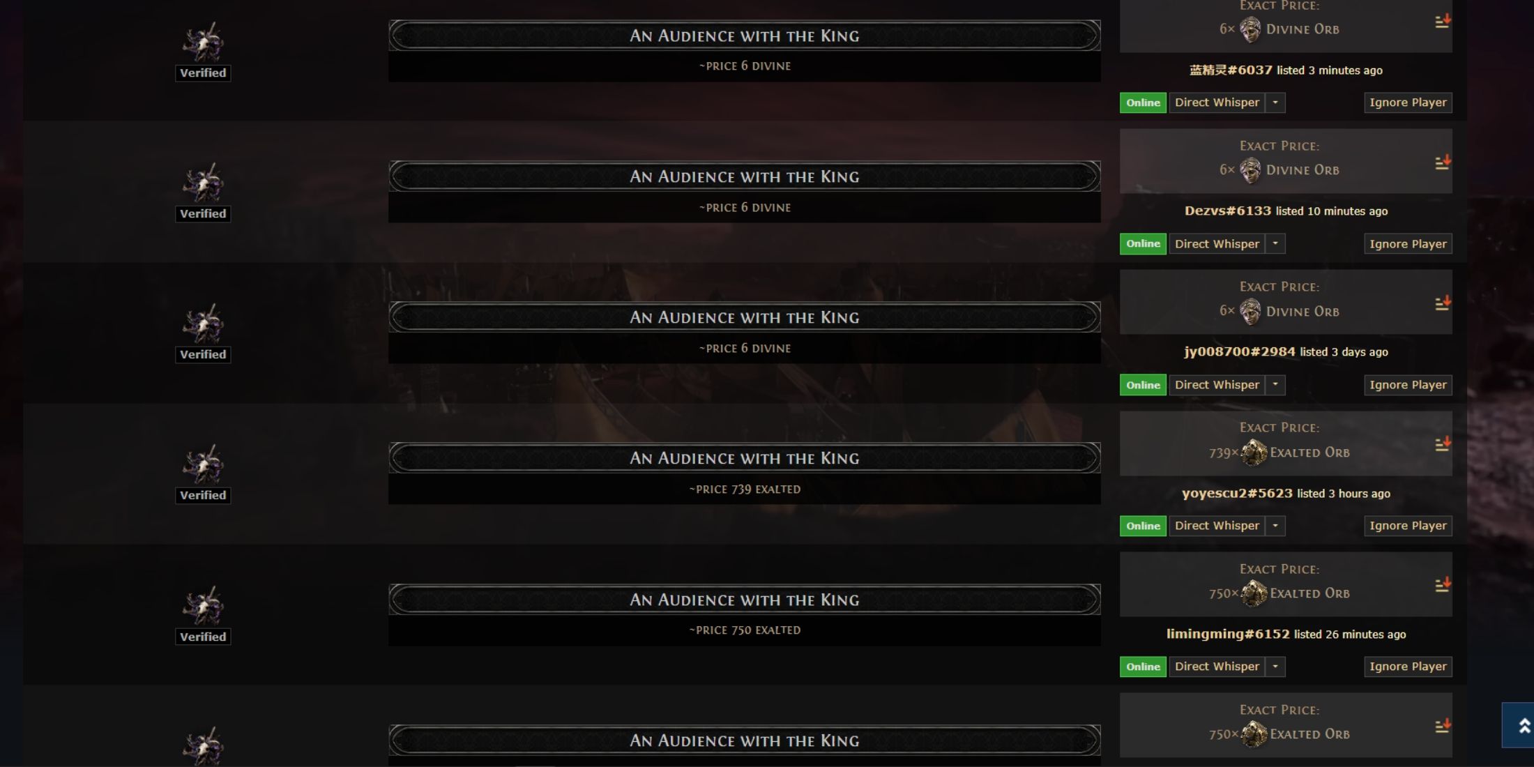 trading for an audience with the king in path of exile 2