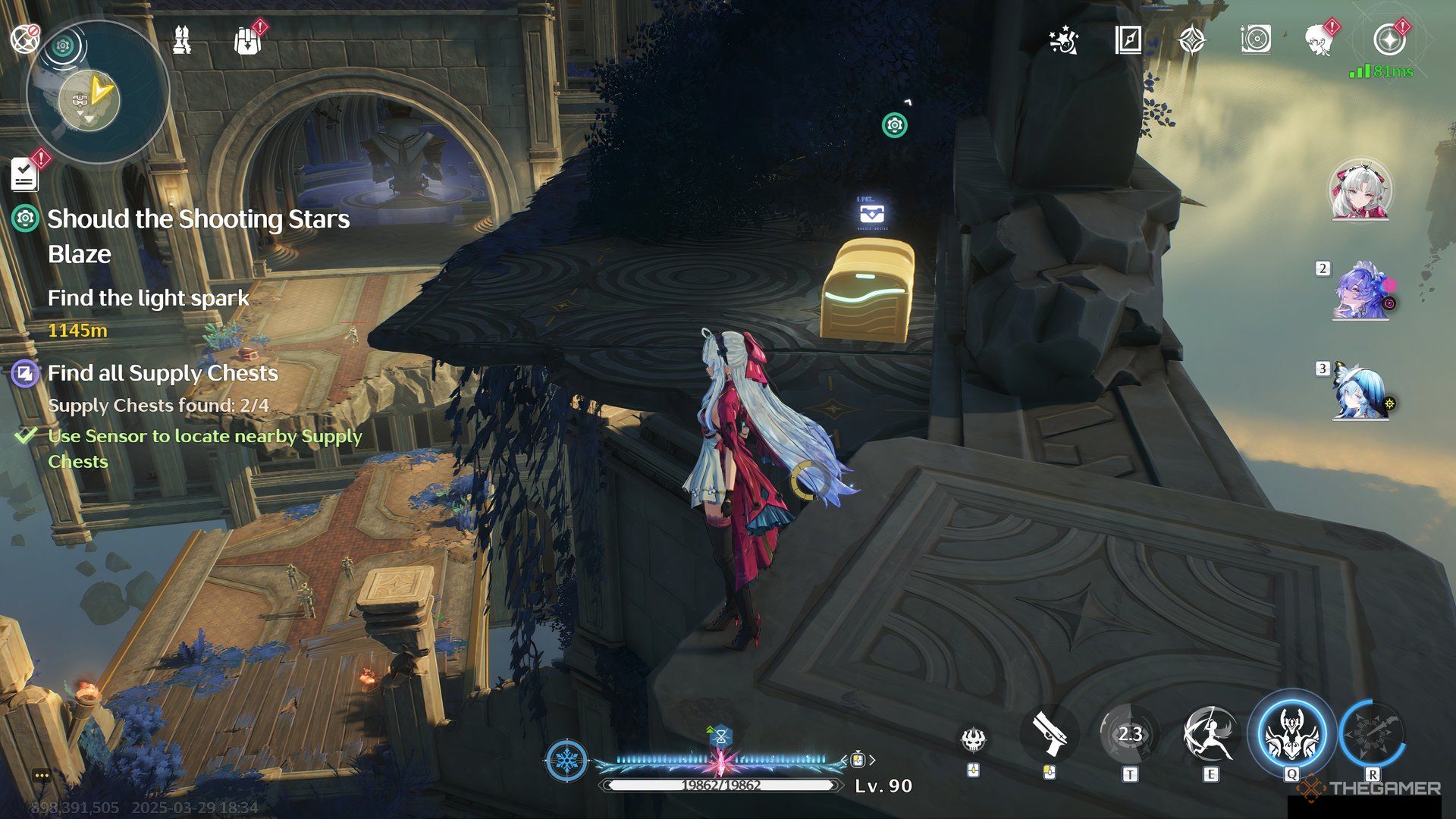 Tresure spot chest in Wuthering Waves.
