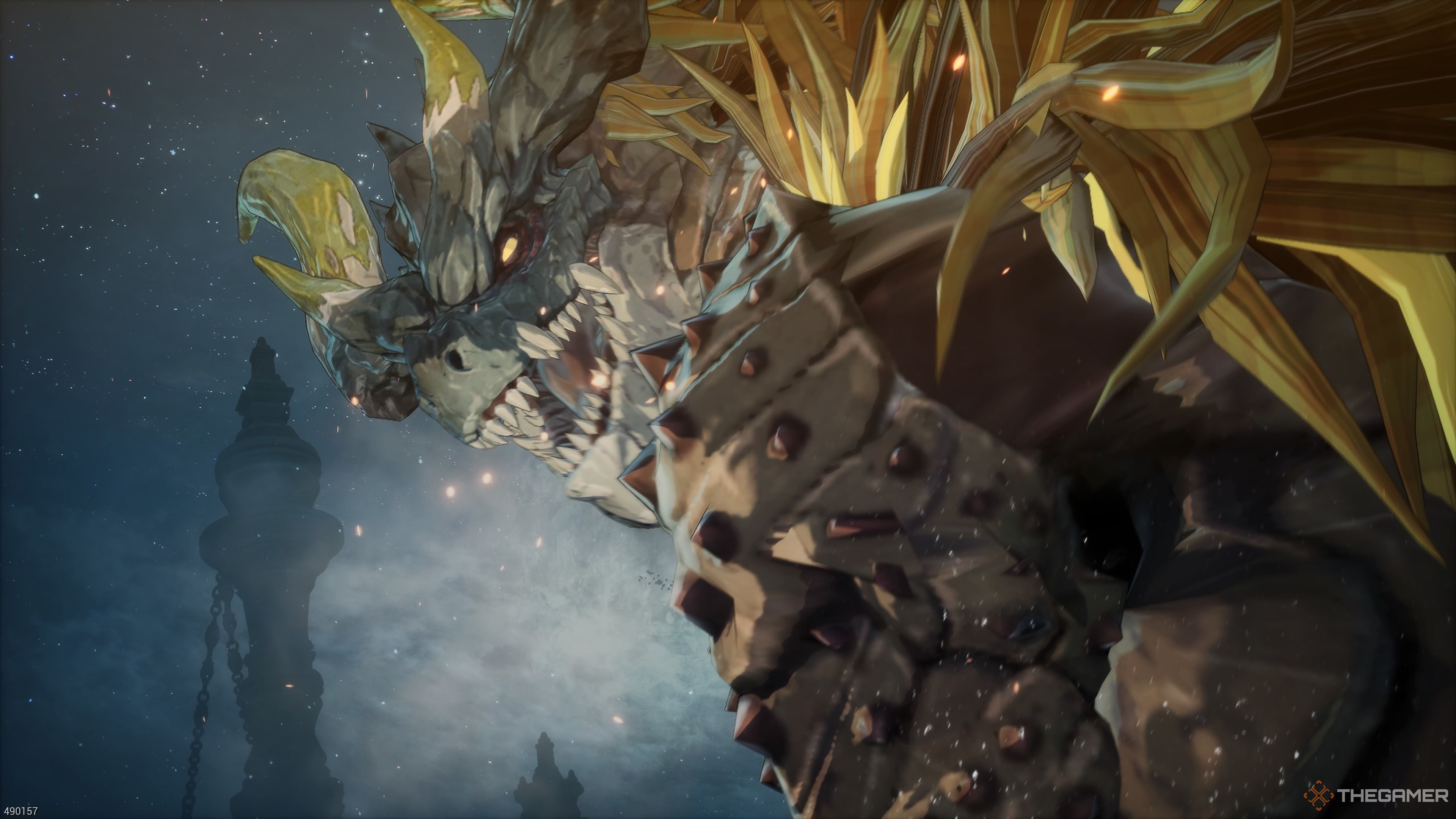 Viper looking over his shoulder in The First Berserker Khazan.