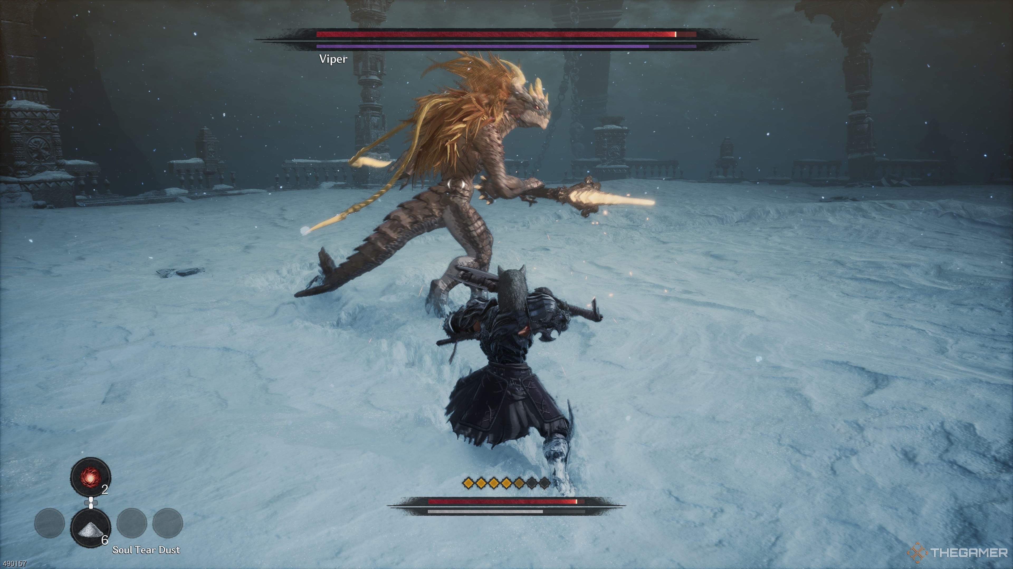 Viper using his stabbing attack in The First Berserker Khazan.
