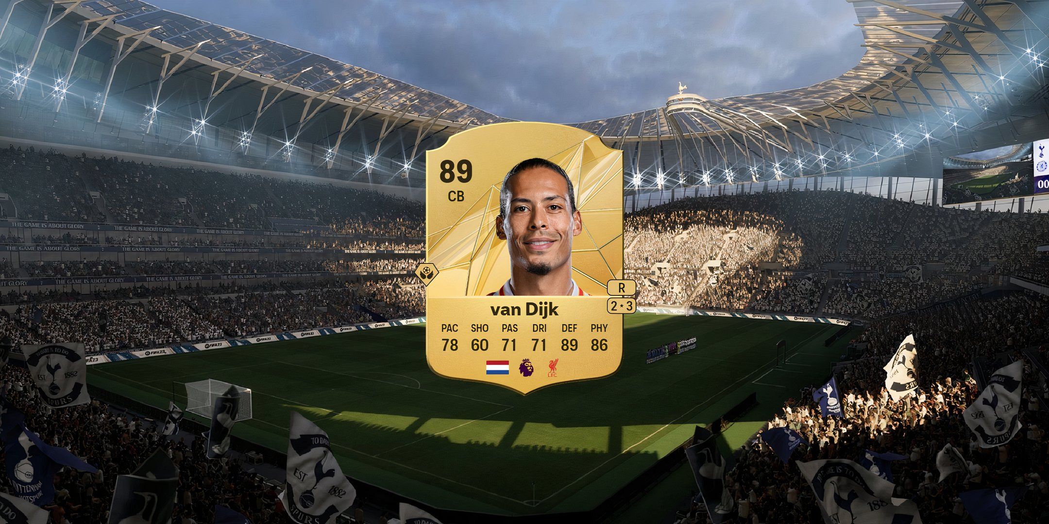 Virgil van Dijk's card in EA Sports FC 25.